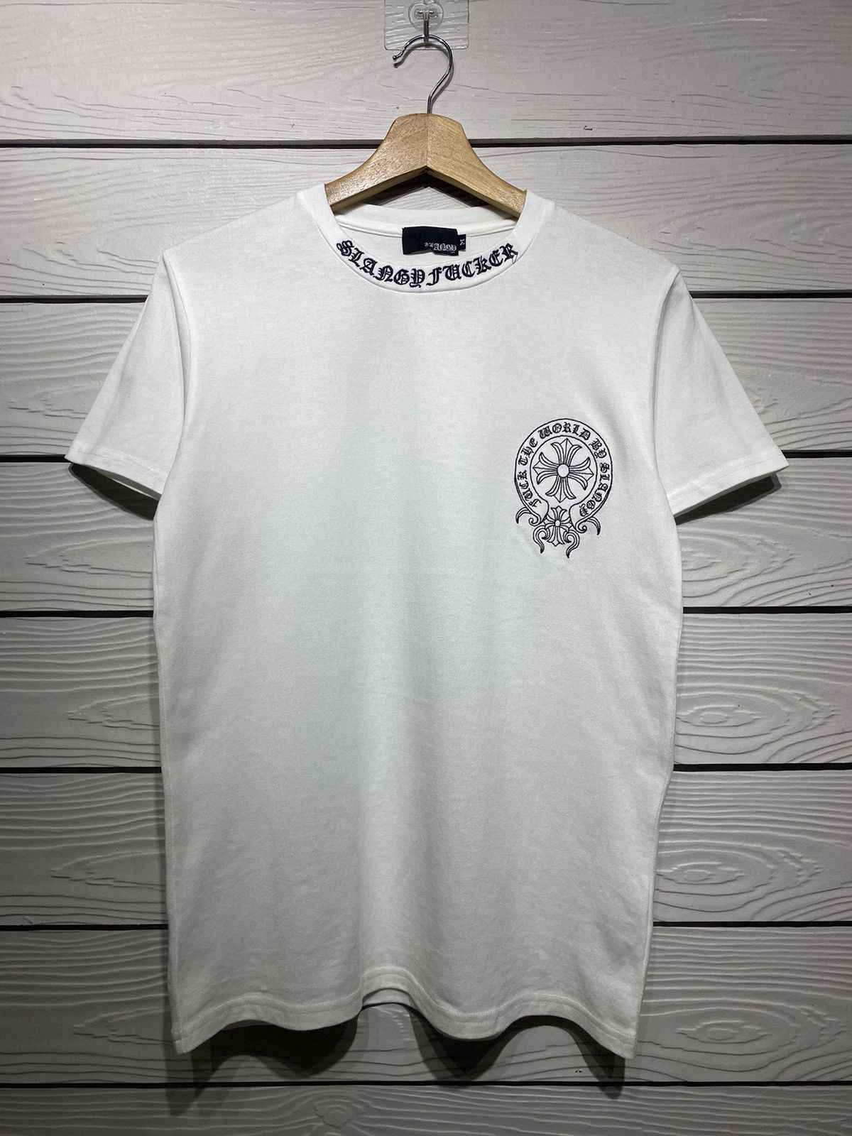 Japanese Brand Japan SLANGY Fucker Inspired Chrome Heart Malibu Cross Tee Size US M / EU 48-50 / 2 - 2 Thumbnail
