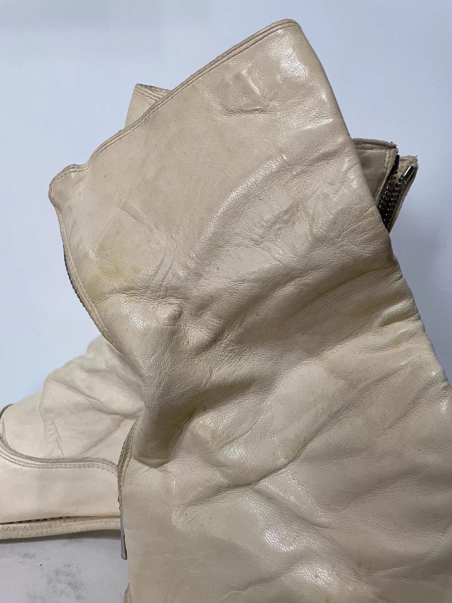 Guidi Guidi 311 Vintage White Horsehide 42 Back-Zip Hi-Top Size US 10 / EU 43 - 4 Thumbnail