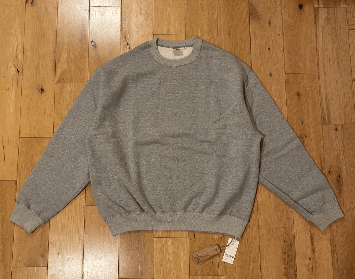 orSlow Densely Woven Sweatshirt Grey Size 4