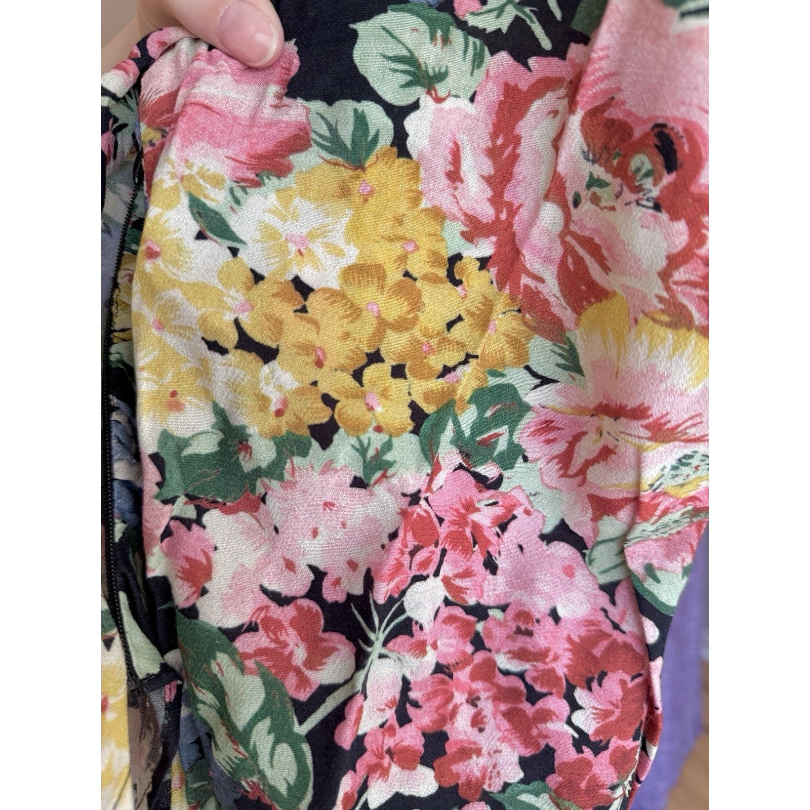 Zara Zara Women Black Floral 3/4 Sleeve Crop Blouse Top Size XS Size XS / US 0-2 / IT 36-38 - 6 Thumbnail