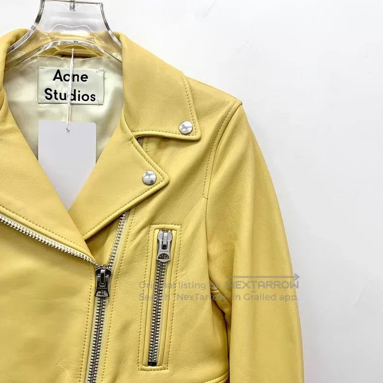 Acne Studios Acne Studios Yellow sheepskin leather collar zip long slee Size 4XL / US 24-26 - 3 Thumbnail