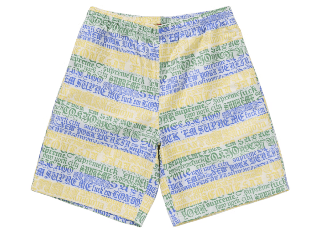 Supreme Cities Jacquard Mesh Shorts Size US 30 / EU 46 - 1 Thumbnail