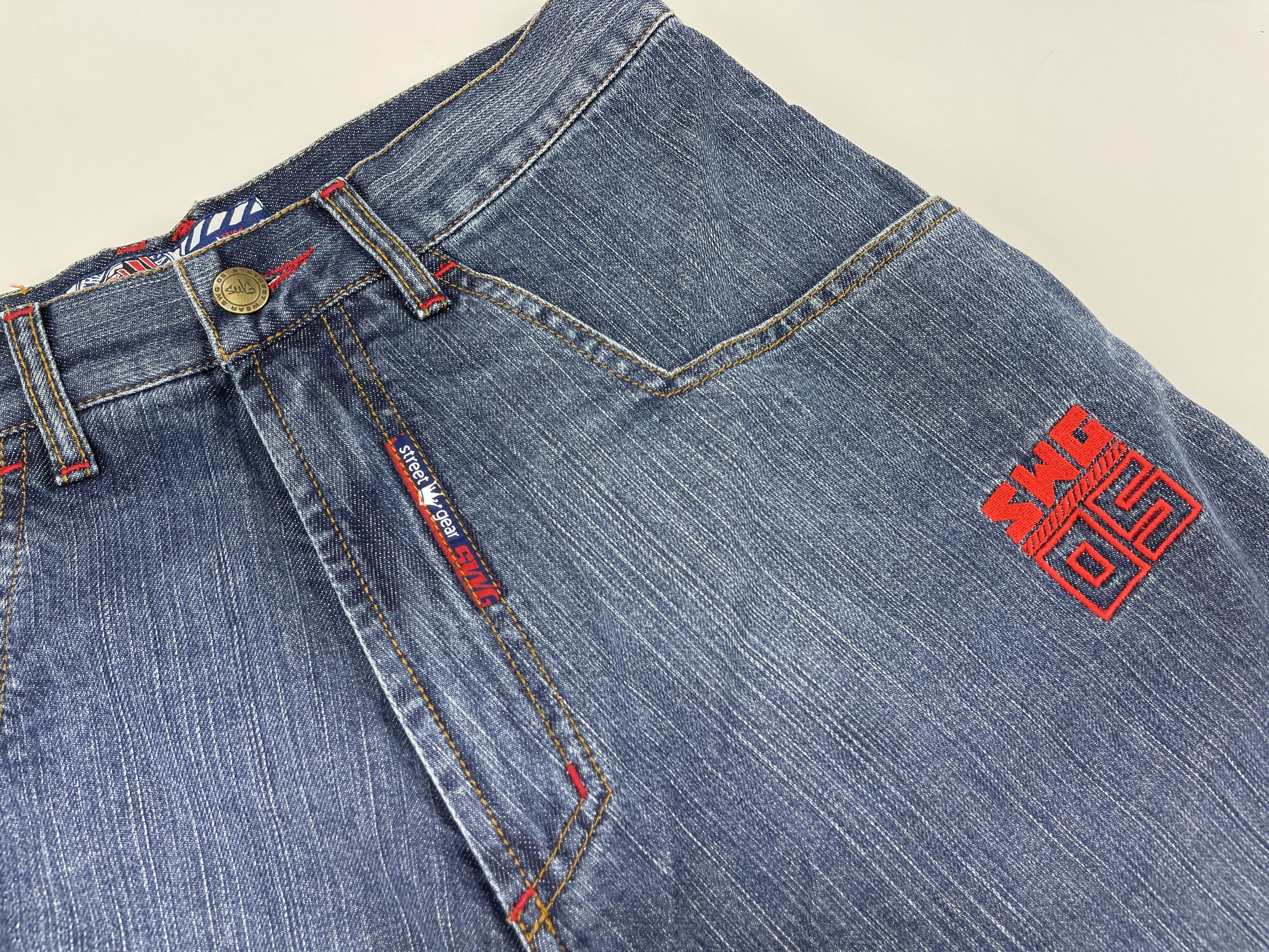 Vintage SWG Street War Gear jeans shorts vintage hip hop 90s size 30 Size US 30 / EU 46 - 12 Thumbnail