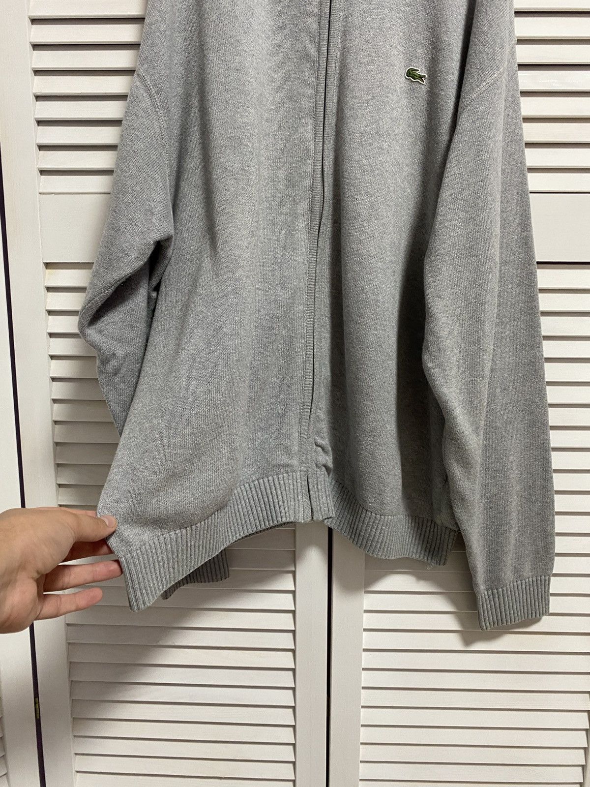 Lacoste Vintage Lacoste Zip-Up Sweater Crocodile Size - XXXL Size US XXL / EU 58 / 5 - 5 Thumbnail