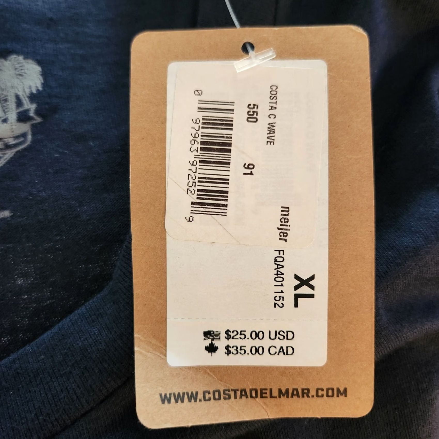 Vintage VINTAGE Costa Del Mar T Shirt Tee Mens XL Navy Blue Classic Logo Double Sided New Size US XL / EU 56 / 4 - 7 Thumbnail