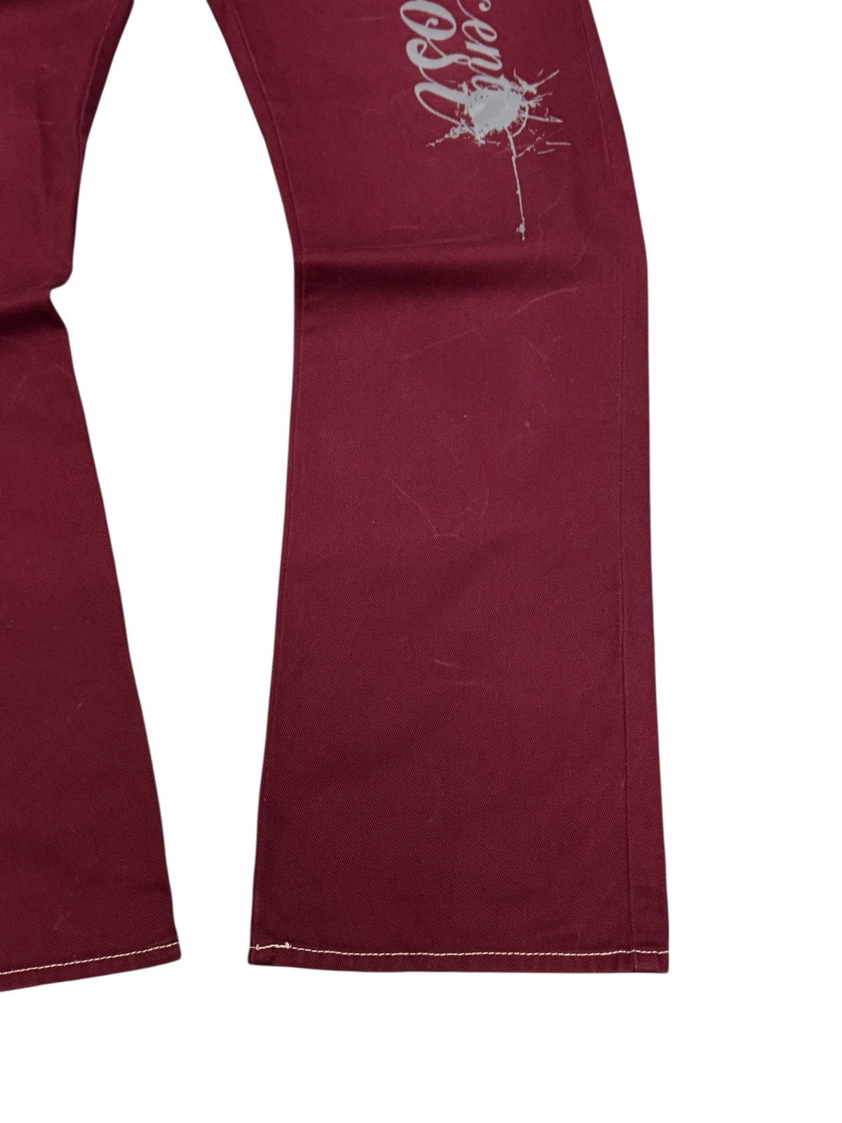 Hysteric Glamour Vintage Jack Serika Burgundy Jeans Streetwear Japan Style Size US 29 - 6 Thumbnail