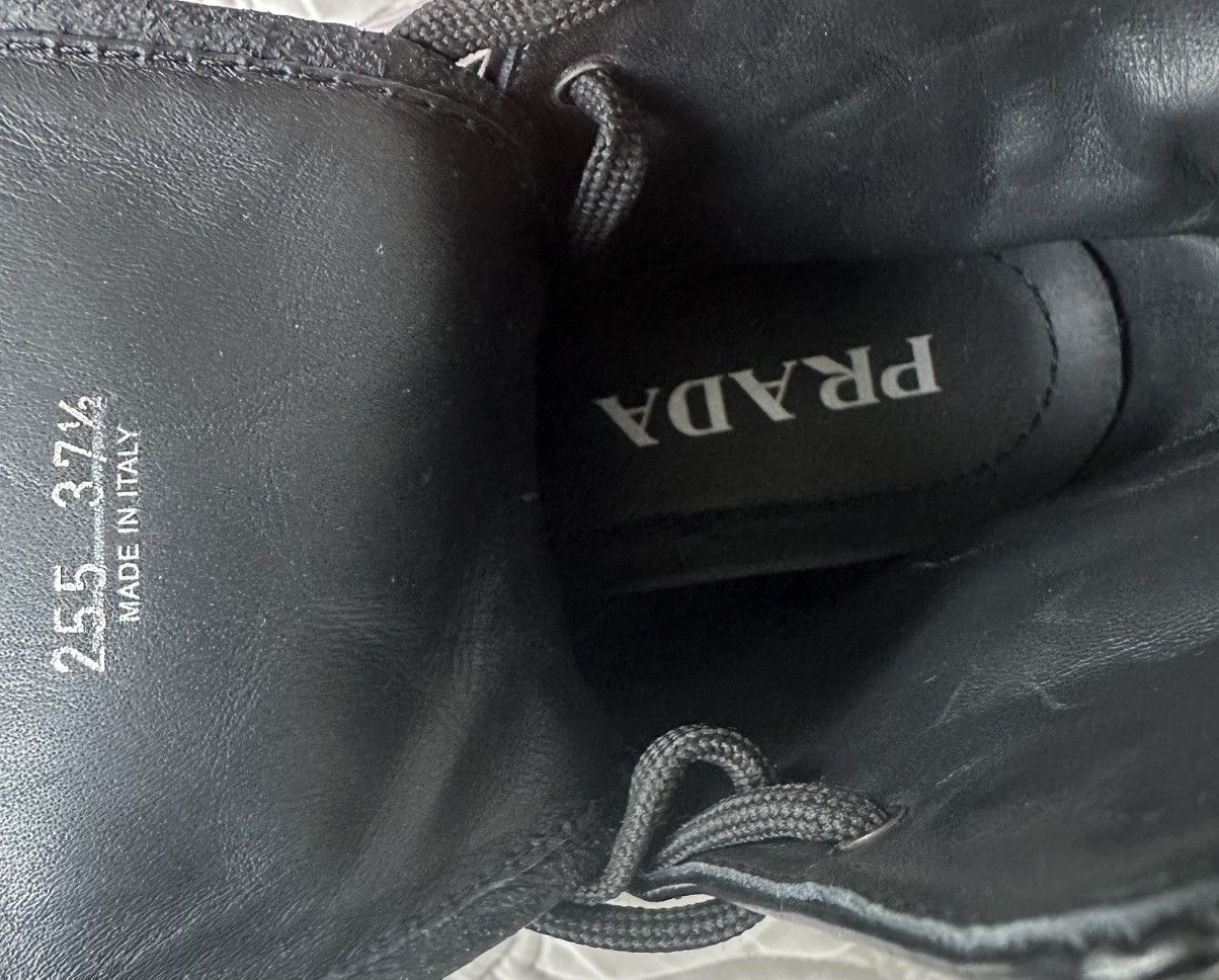 Prada Prada Black Men's Re-Nylon & Leather Zip Pocket Combat Boots Size US 8 / EU 41 - 11 Thumbnail
