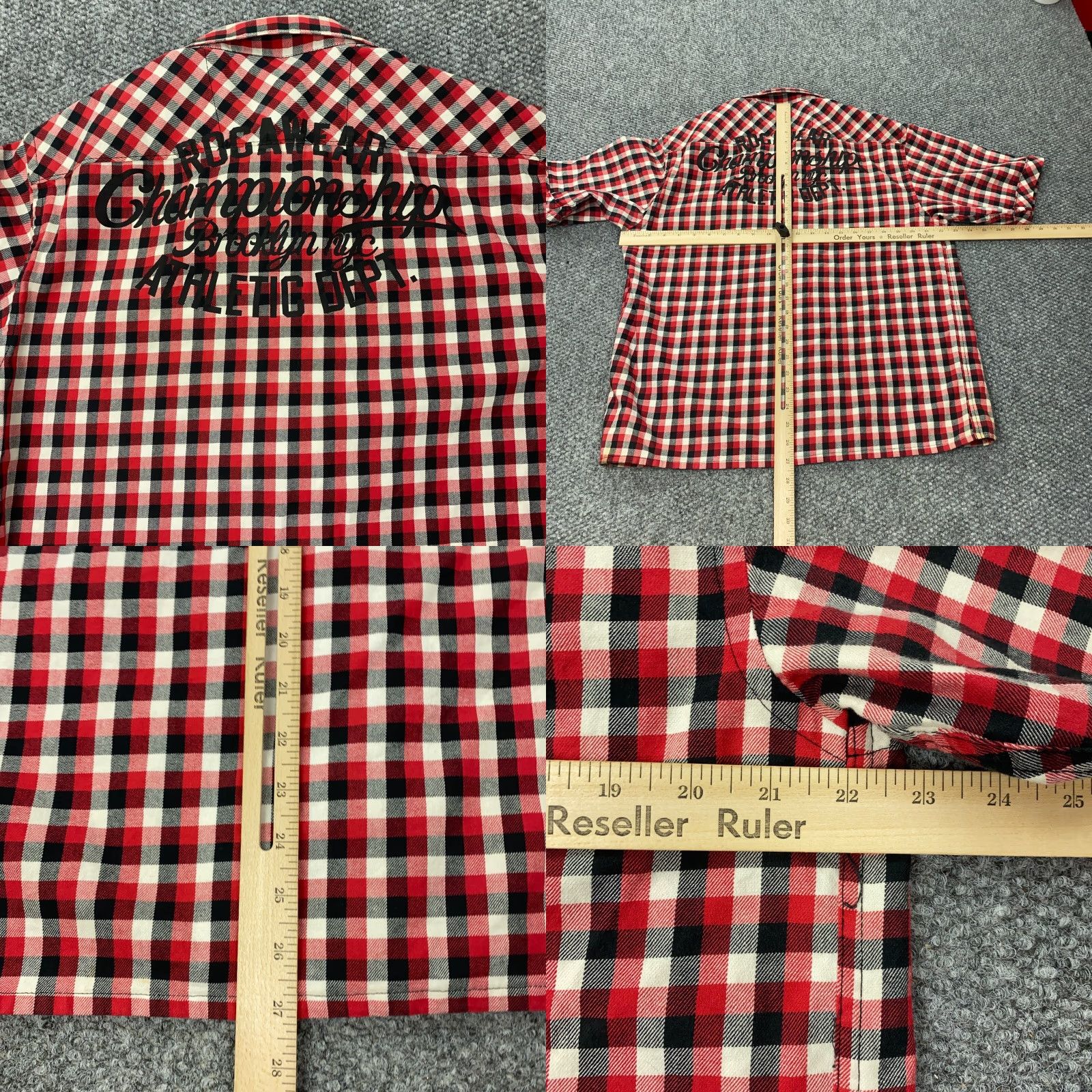 Rocawear Rocawear Shirt Mens M Red Plaid Check Athletic Dept Championship NYC Shirt/Top (Button-Up) Men’s - 90s Grunge Hip Hop Style? Size US M / EU 48-50 / 2 - 8 Thumbnail
