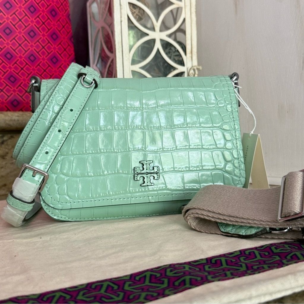 Tory Burch Tory Burch THEA EMBOSSED FLAP CROSSBODY / shoulder Size ONE SIZE - 1 Thumbnail