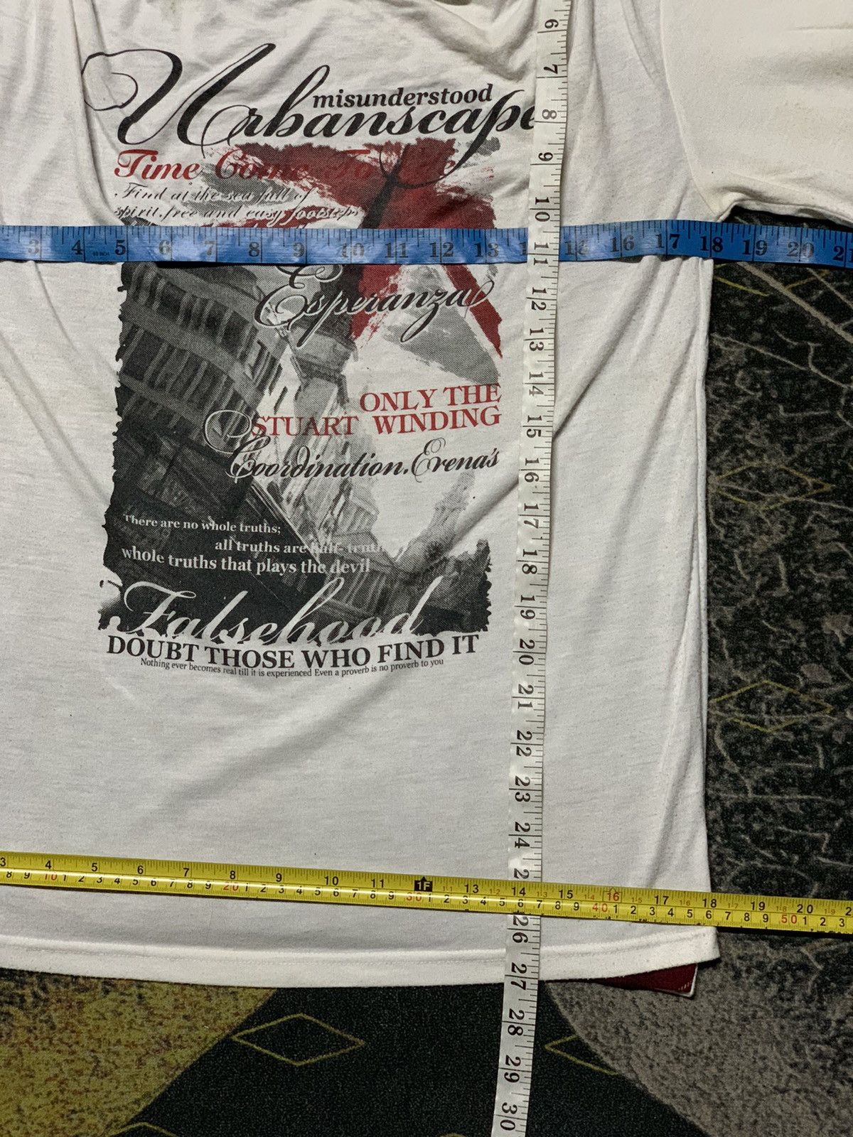 14th Addiction × Hysteric Glamour × Japanese Brand 💥Japanese Brand Launching Pad Layered Poem Tees Punk/Grunge Size US L / EU 52-54 / 3 - 5 Thumbnail