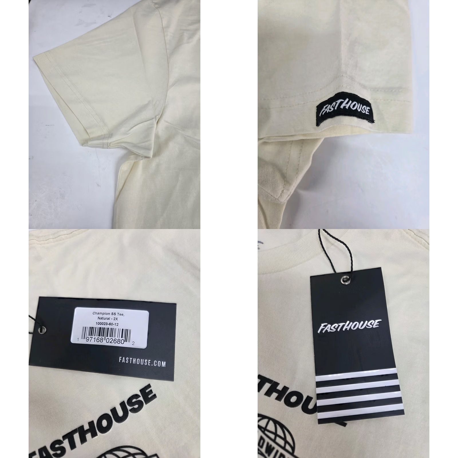 Speedo Fasthouse Speed Shop T-Shirt Mens 2XL Light Tan Graphic Print Crew Neck Short Sleeve Embroidered Logo All Seasons Cotton NWT 8178 Size US XXL / EU 58 / 5 - 8 Thumbnail