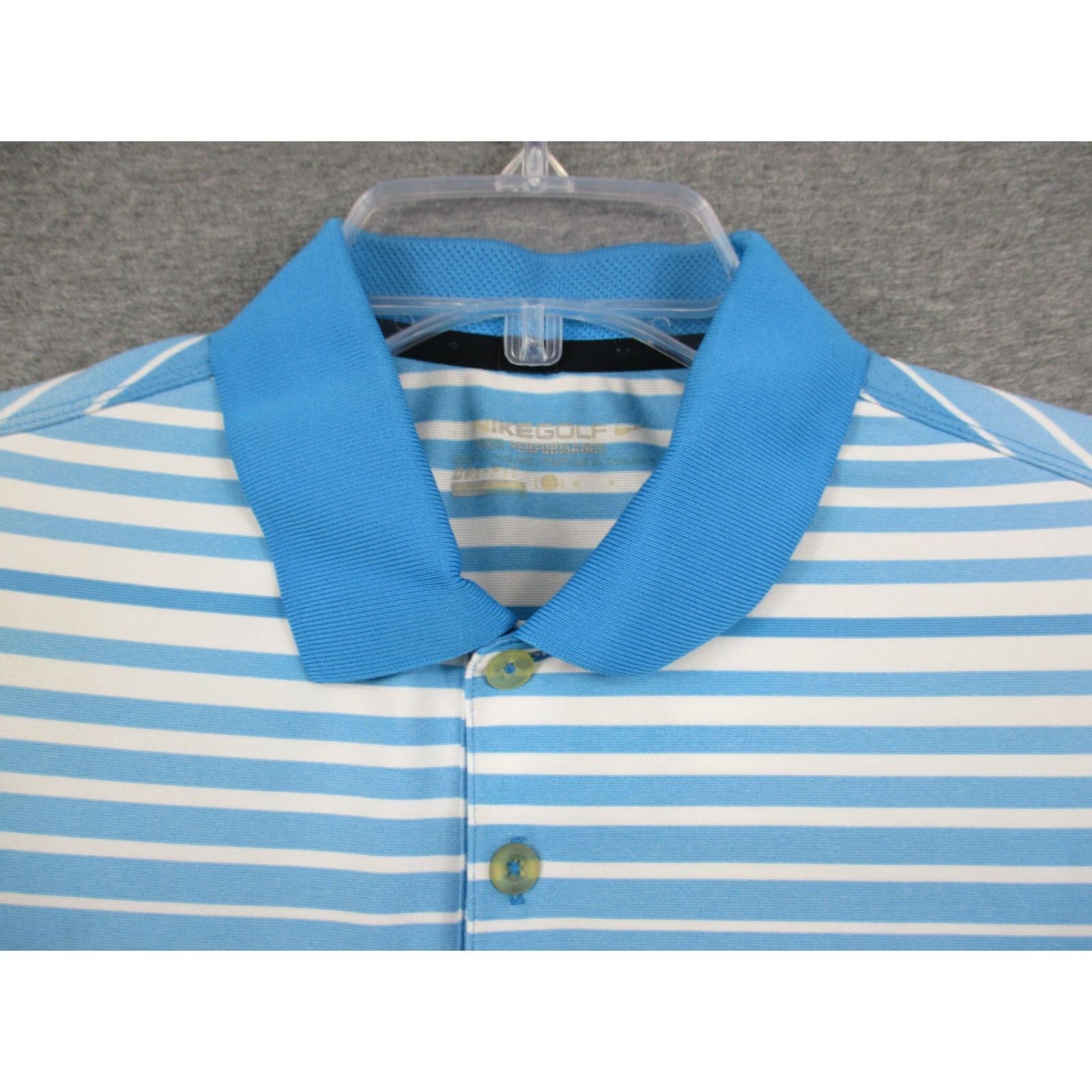 Nike Nike Golf Polo Shirt Small Men’s Standard Fit Dri-Fit Sky Blue Logo Striped Nike Dri-Fit Polo Shirt Polo Size US S / EU 44-46 / 1 - 4 Thumbnail
