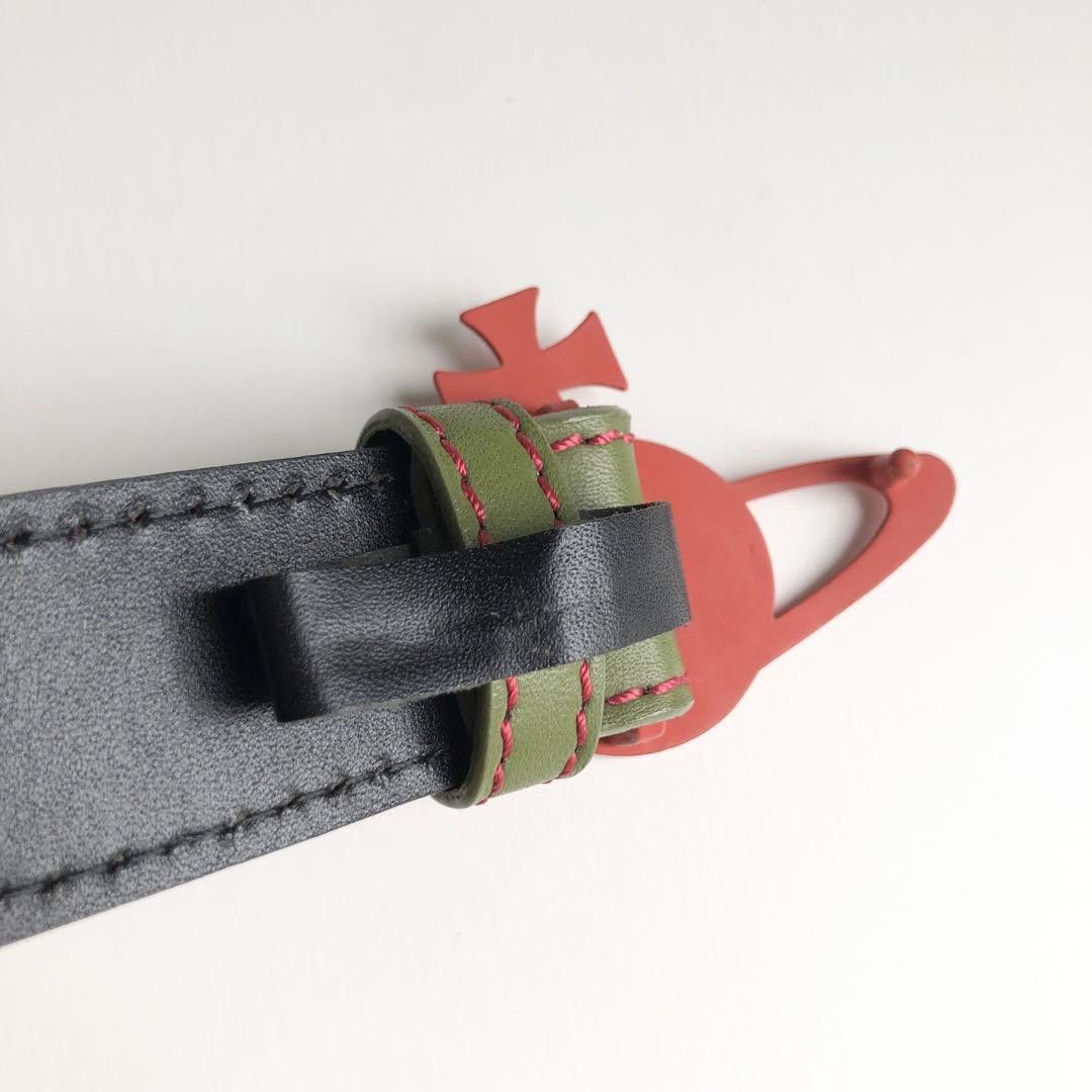 Vivienne Westwood Contrast Stitch Orb Leather Belt Size ONE SIZE - 5 Thumbnail