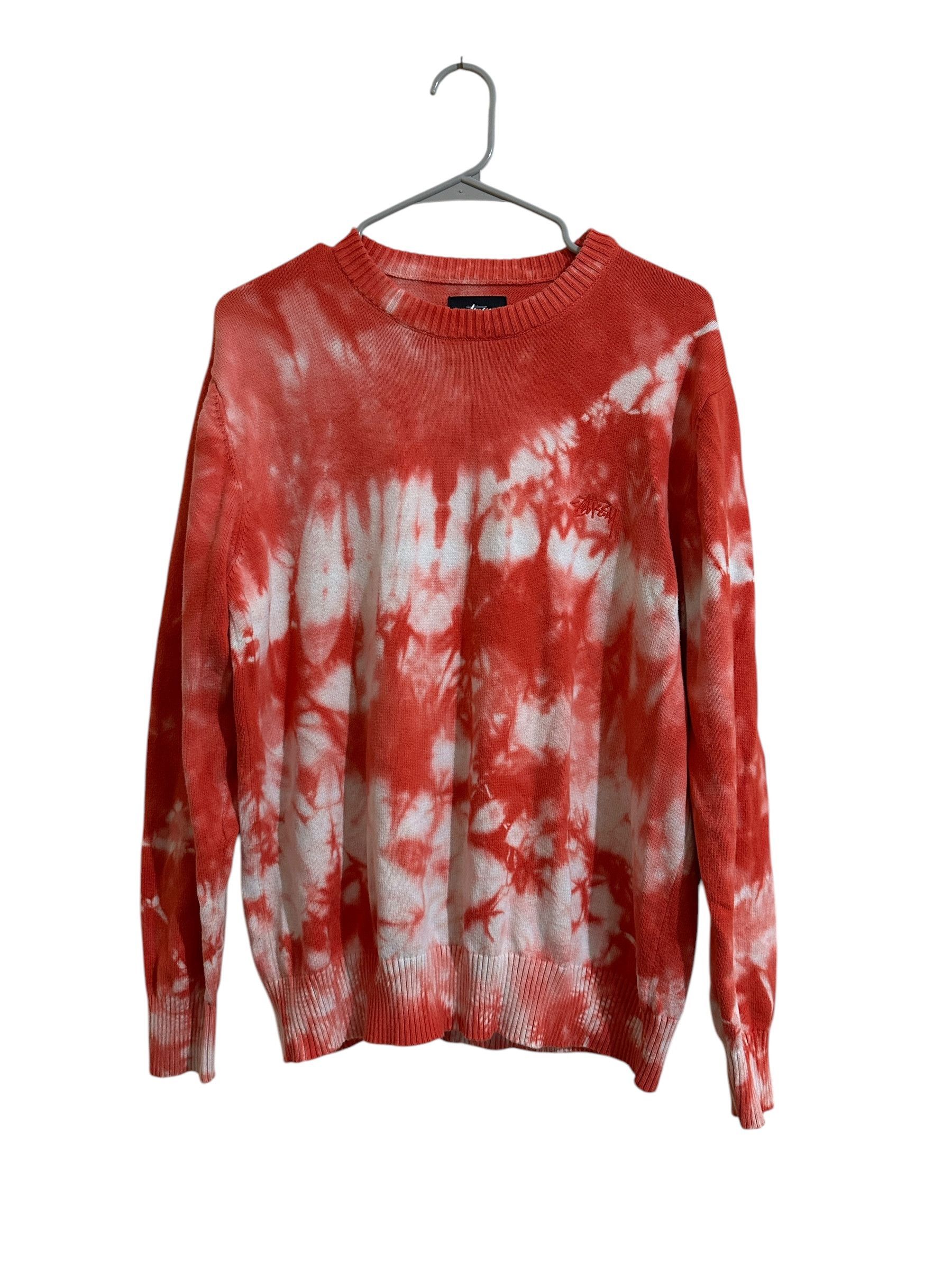 Stussy bleached dye sweater shop