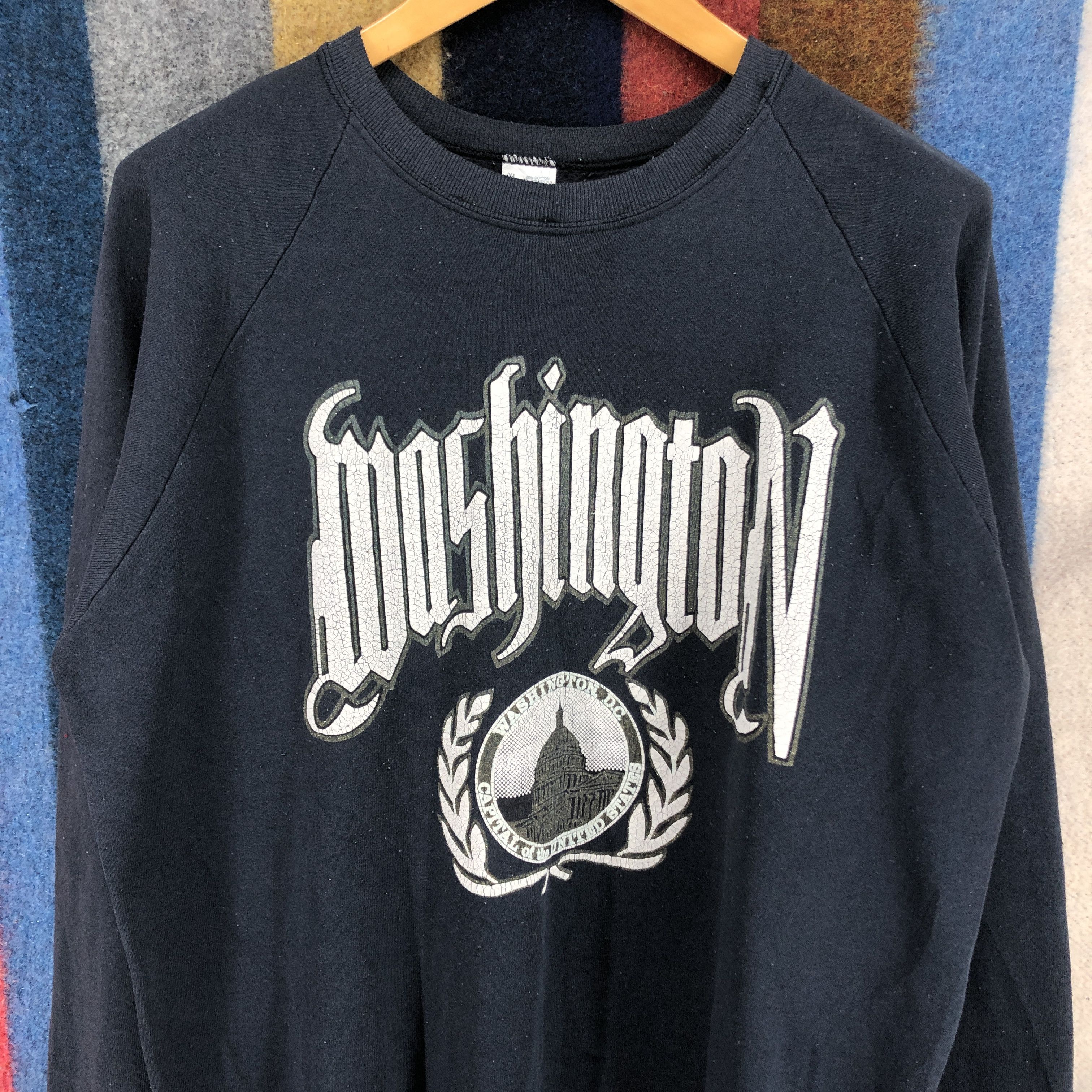 Fruit Of The Loom 90s Vintage WASHINGTON D.C Capital Of USA Sweatshirt #0414/Q Size US L / EU 52-54 / 3 - 2 Thumbnail