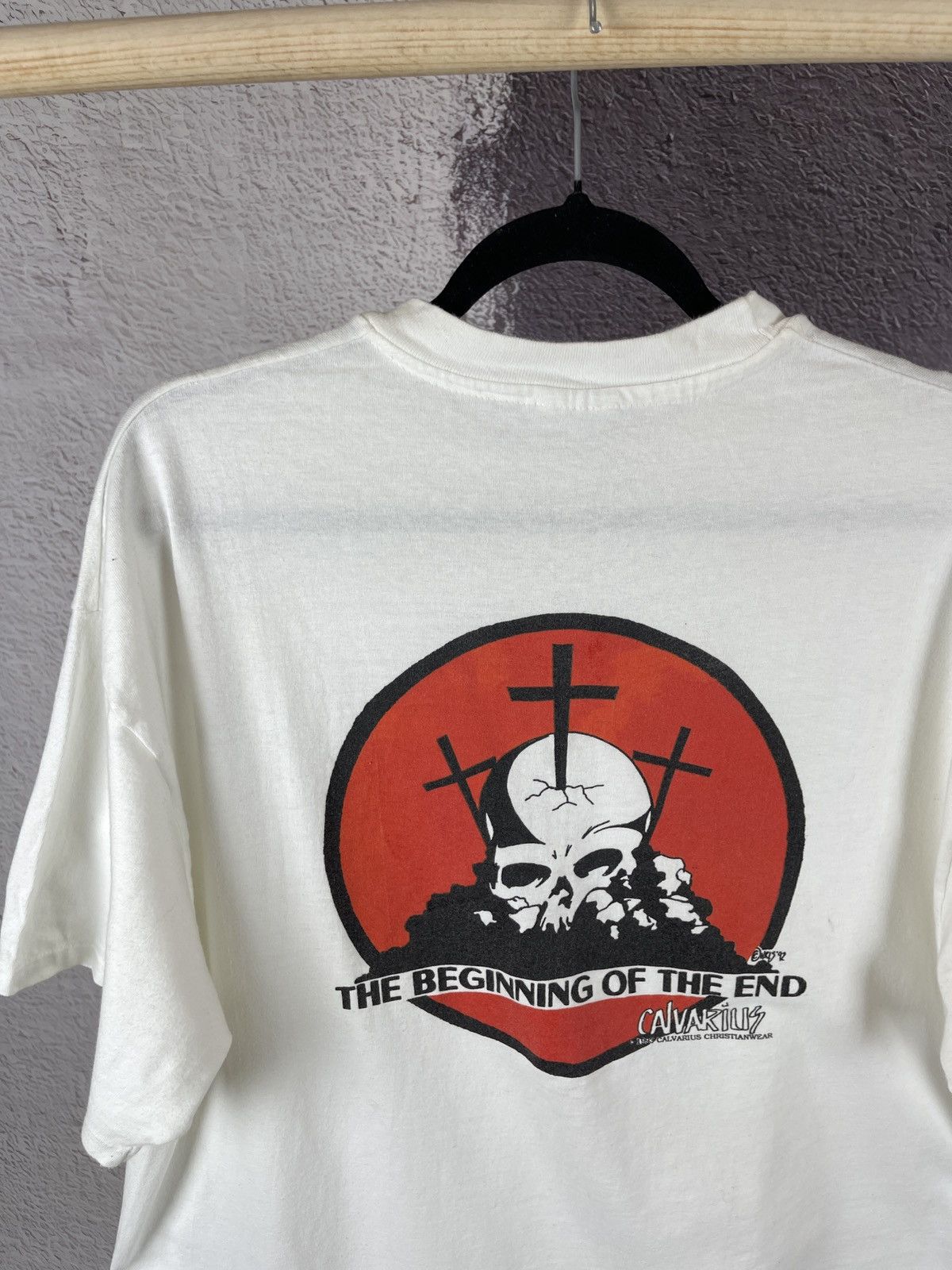 Hanes Vintage Calvarius Christianwear T-shirt 1993 Merch Hanes Size US XL / EU 56 / 4 - 11 Thumbnail