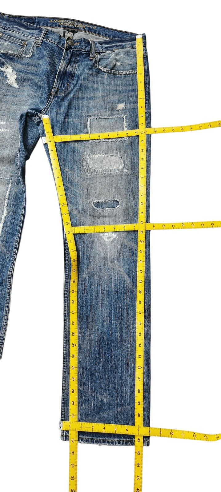 American Eagle Outfitters AMERICAN EAGLE WRECKED JEANS VINTAGE DIRTY PUNK SHIT Size US 34 / EU 50 - 7 Thumbnail