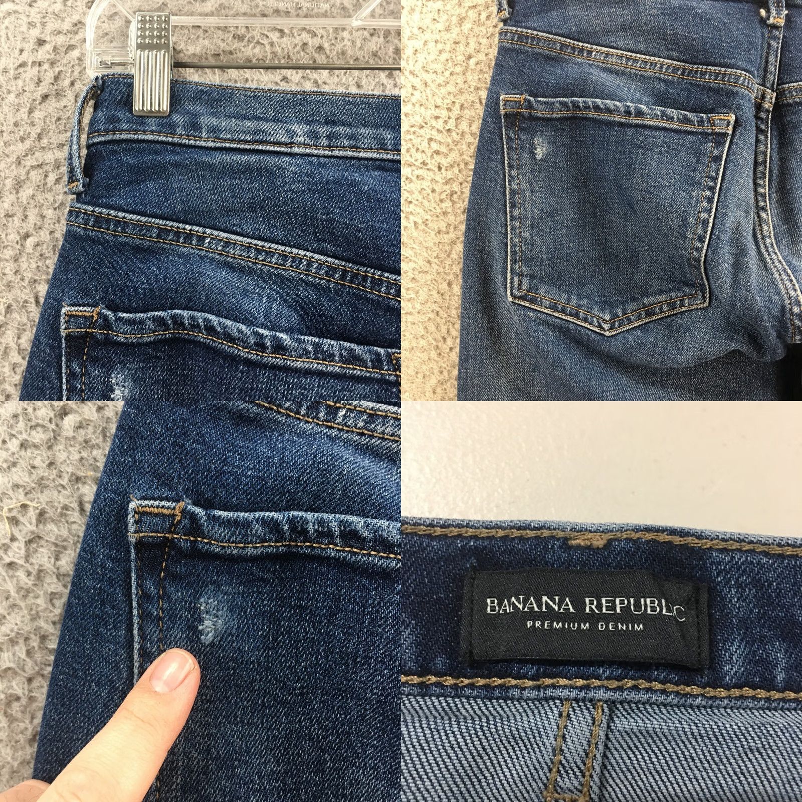 Banana Republic Banana Republic Jeans Womens 26 Petite Blue Denim Mid Rise Zip Fly Straight Jeans 5-Pocket Womens Size 26" / US 2 / IT 38 - 9 Thumbnail