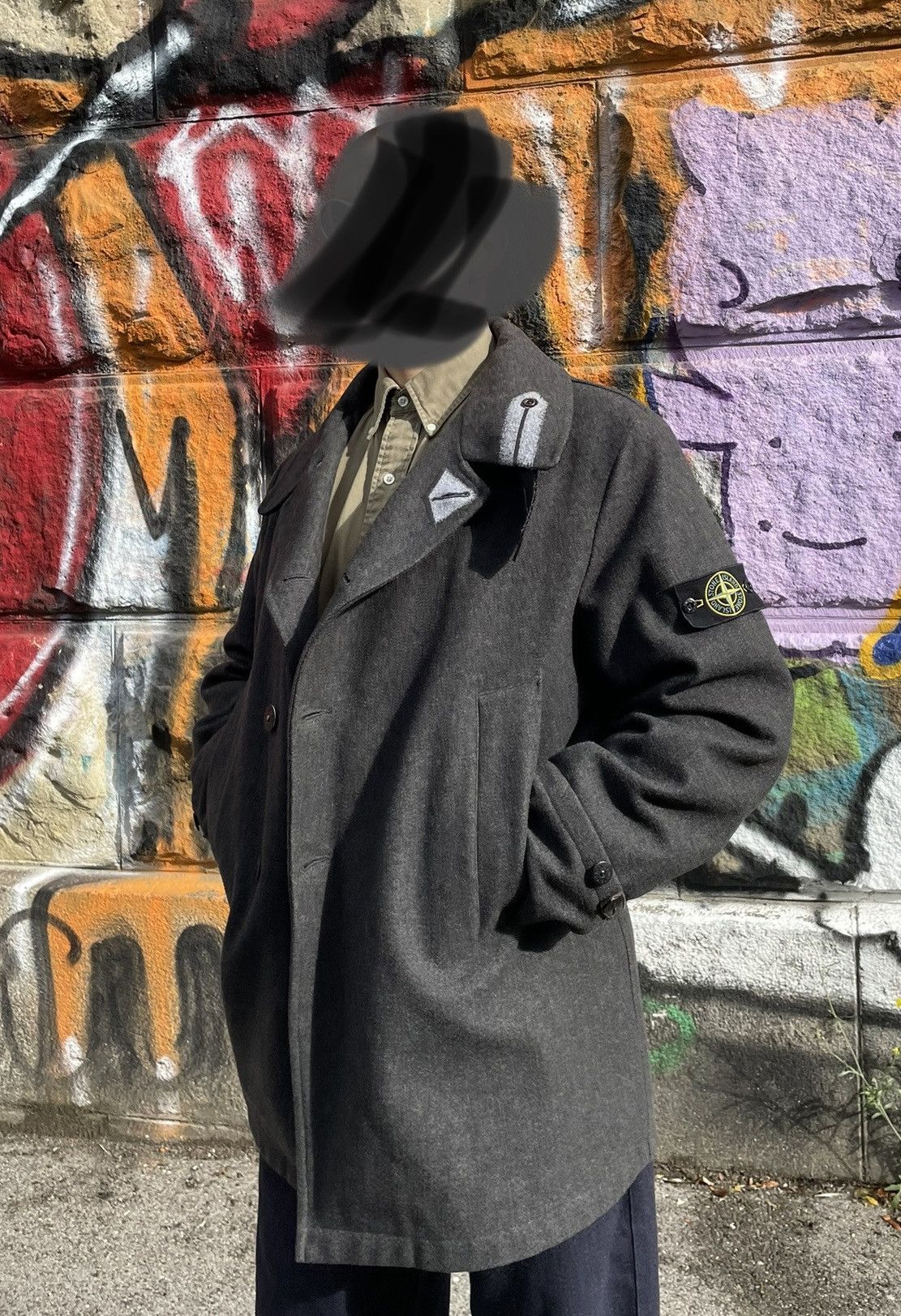 Stone Island × Vintage Vintage Stone Island Wool Coat Size US L / EU 52-54 / 3 - 2 Thumbnail