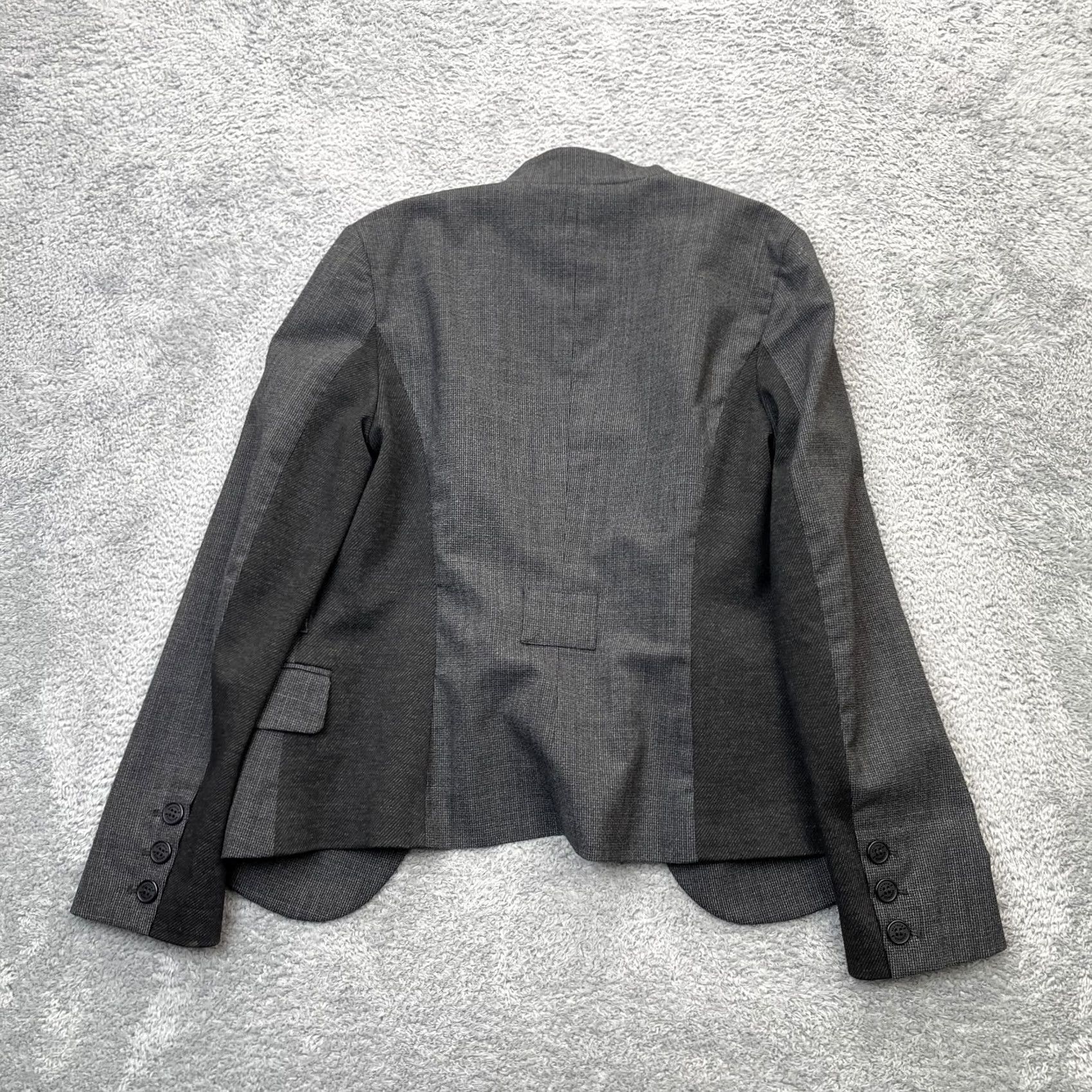 Vintage Beatrice B Jacket Blazer Gray Wool Blend Stretch Lined Formal Coat Womens Size 8 Size M / US 6-8 / IT 42-44 - 2 Thumbnail