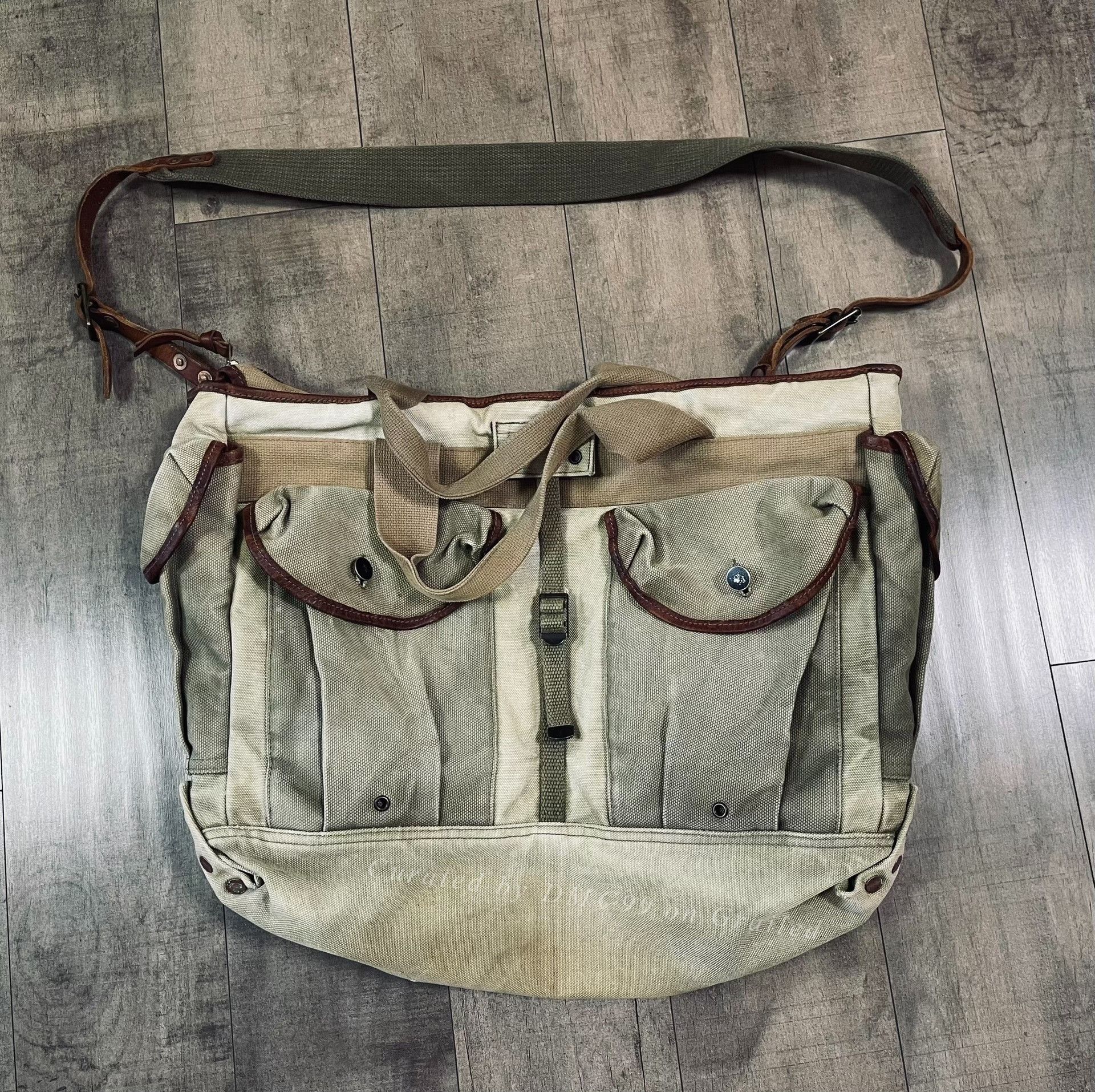 RRL Ralph Lauren RRL Canvas Leather Trim Shoulder Bag Size ONE SIZE - 1 Thumbnail