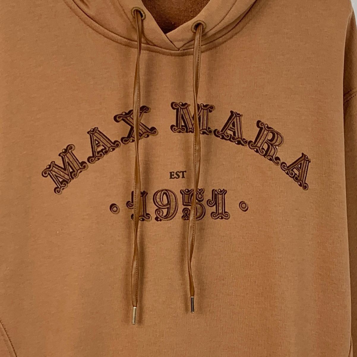 Max Mara X14216 Max Mara Oversized Camel Hoodie Sweatshirt Size XS / US 0-2 / IT 36-38 - 4 Thumbnail