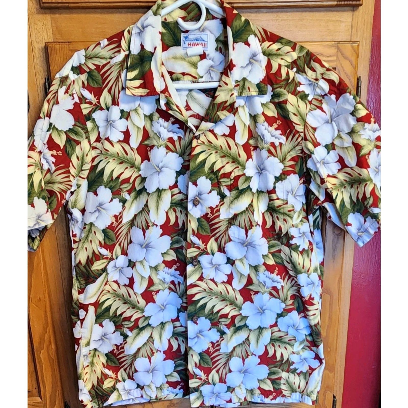 Vintage VINTAGE Hawaii Shirt Men L Large Short Sleeve Hawaiian Floral AOP Cotton USA MADE Size US L / EU 52-54 / 3 - 3 Thumbnail