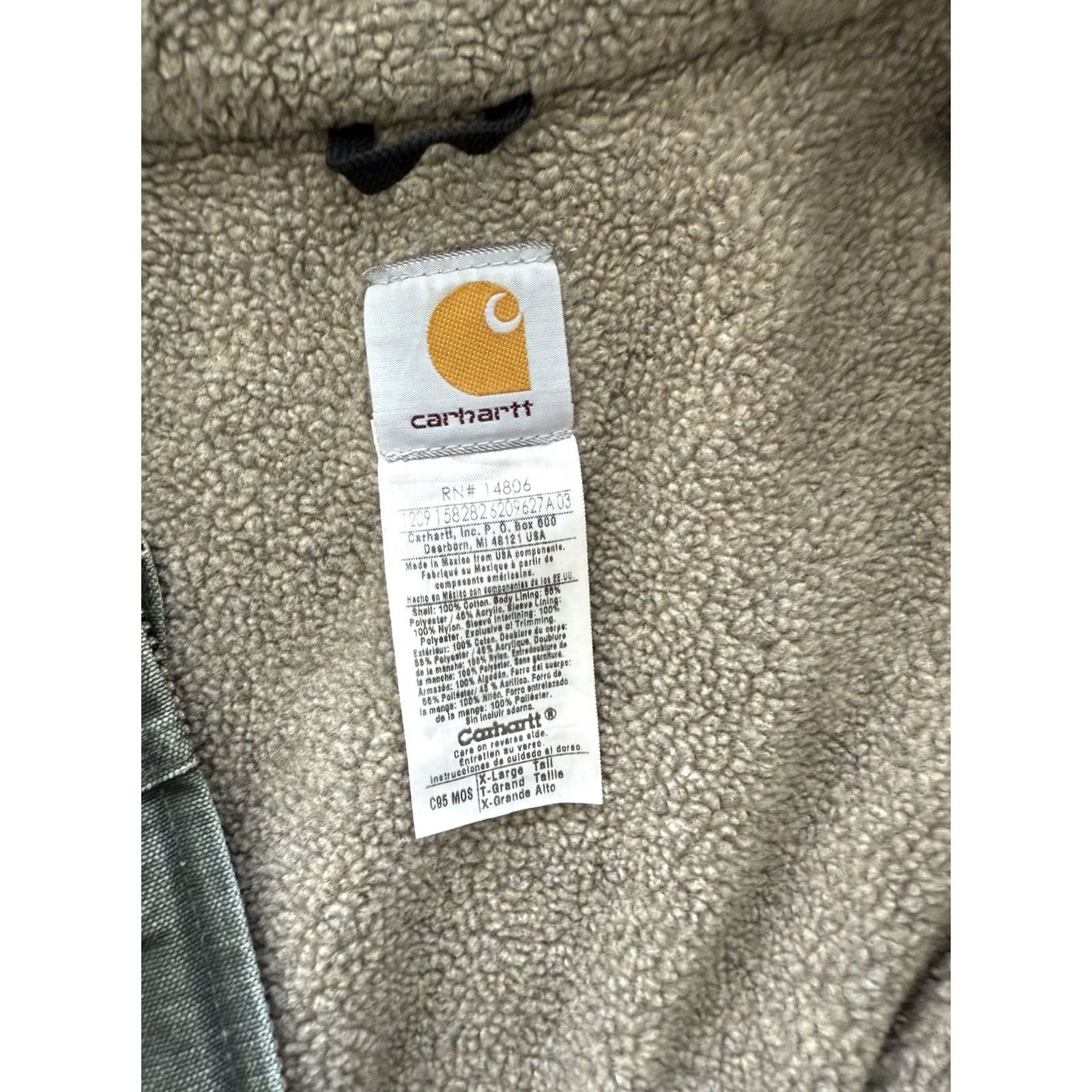 Carhartt VINTAGE Carhartt Jacket Chore Coat Green Duck Canvas Lined Size XLT Tall Mens Size US XL / EU 56 / 4 - 3 Thumbnail