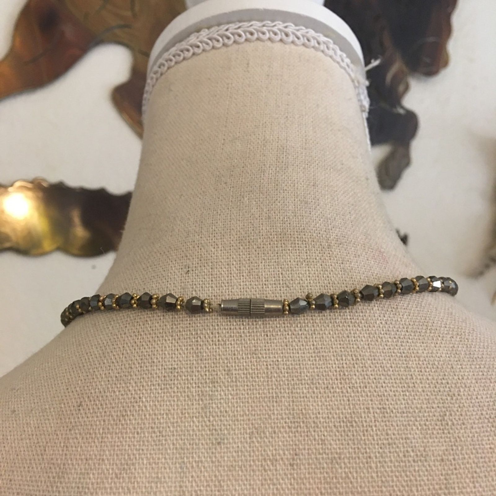 Vintage Vintage 70s sparkle bicone bead choker necklace Size ONE SIZE - 5 Thumbnail