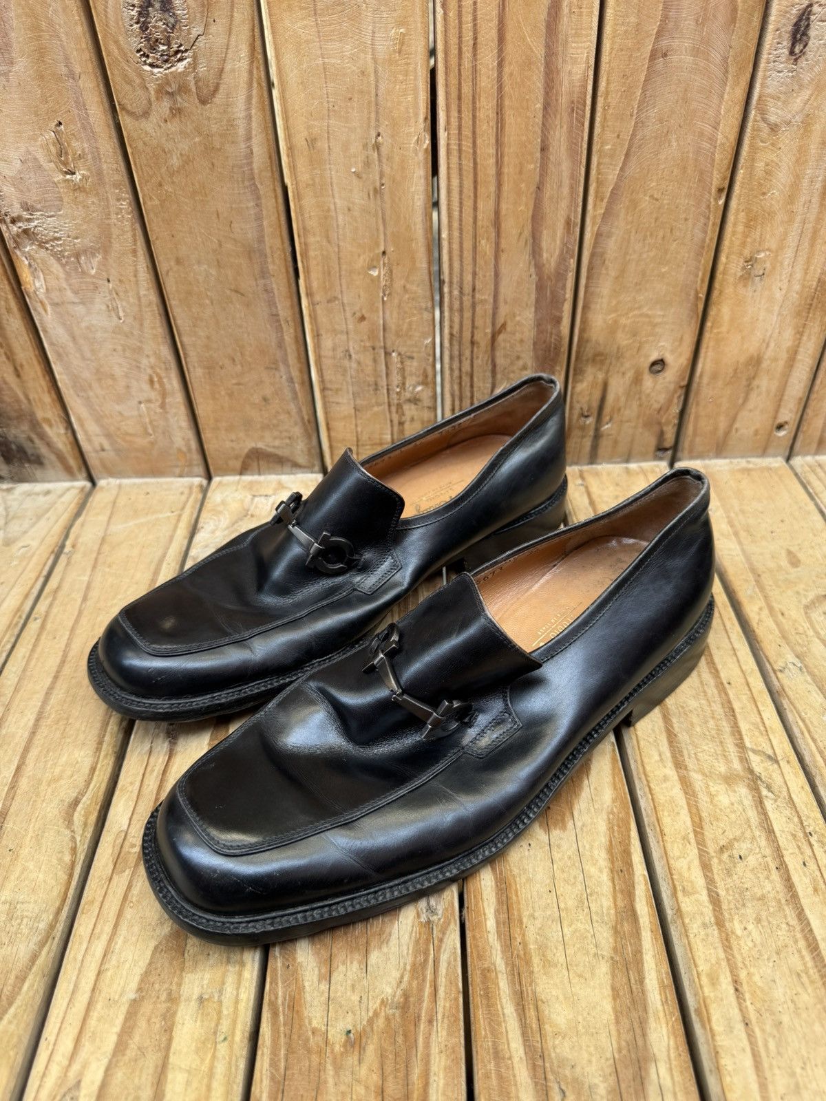 Salvatore Ferragamo Salvatore Ferragamo Black Men’s Leather Loafers Sz US 7.5 EE Size US 7.5 / EU 40-41 - 21 Thumbnail