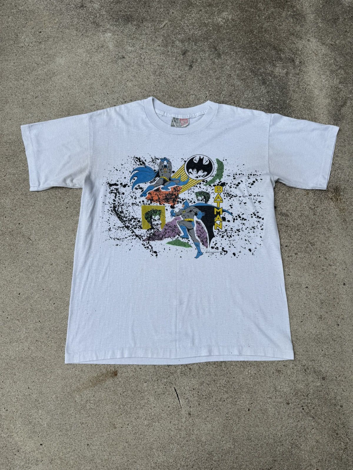 Vtg 80’s 1989 DC Batman Joker Division 1 Graphic Tee Men’s M