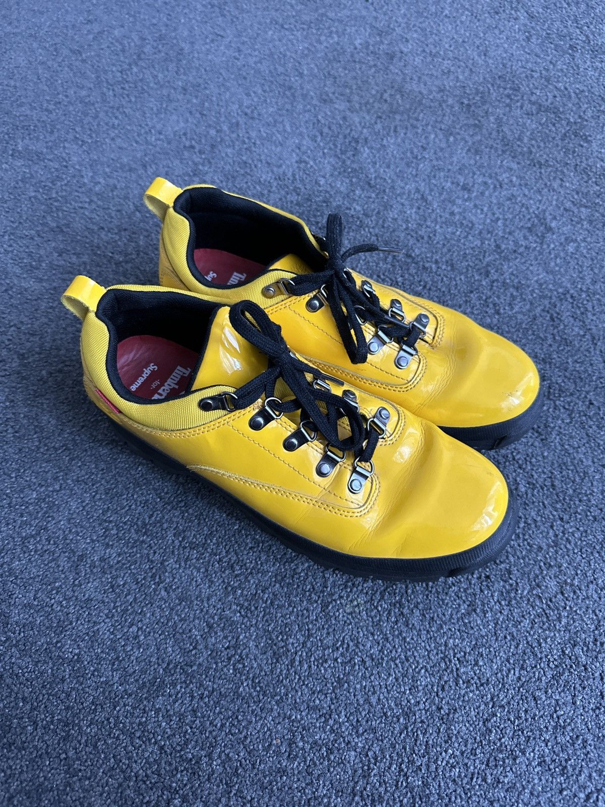 image of Supreme x Timberland Euro Hiker Shoes in Yellow, Men's (Size 9.5)