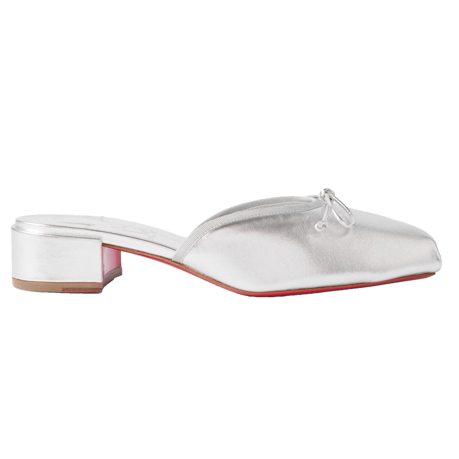 Christian Louboutin Christian Louboutin Mimiflirt 30 Silver Ballet Ballerina Size US 10 / IT 40 - 1 Thumbnail