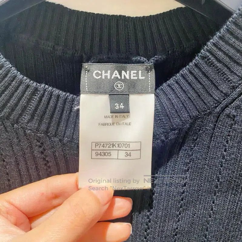 Chanel Chanel Black Cotton Short Sleeve Top . Size XS / US 0-2 / IT 36-38 - 3 Thumbnail