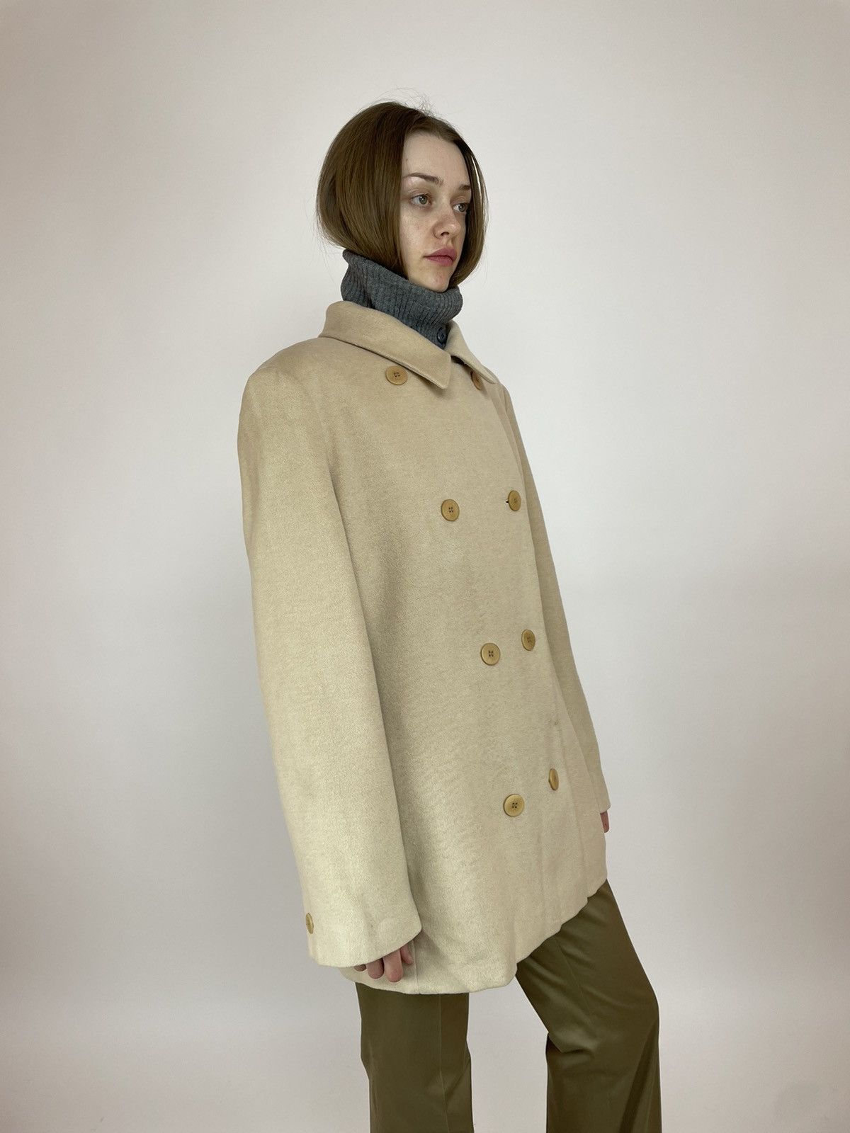 Other MARC CAIN WOOL/Angora BEIGE COAT Double-breasted WOMENS Size M / US 6-8 / IT 42-44 - 5 Thumbnail