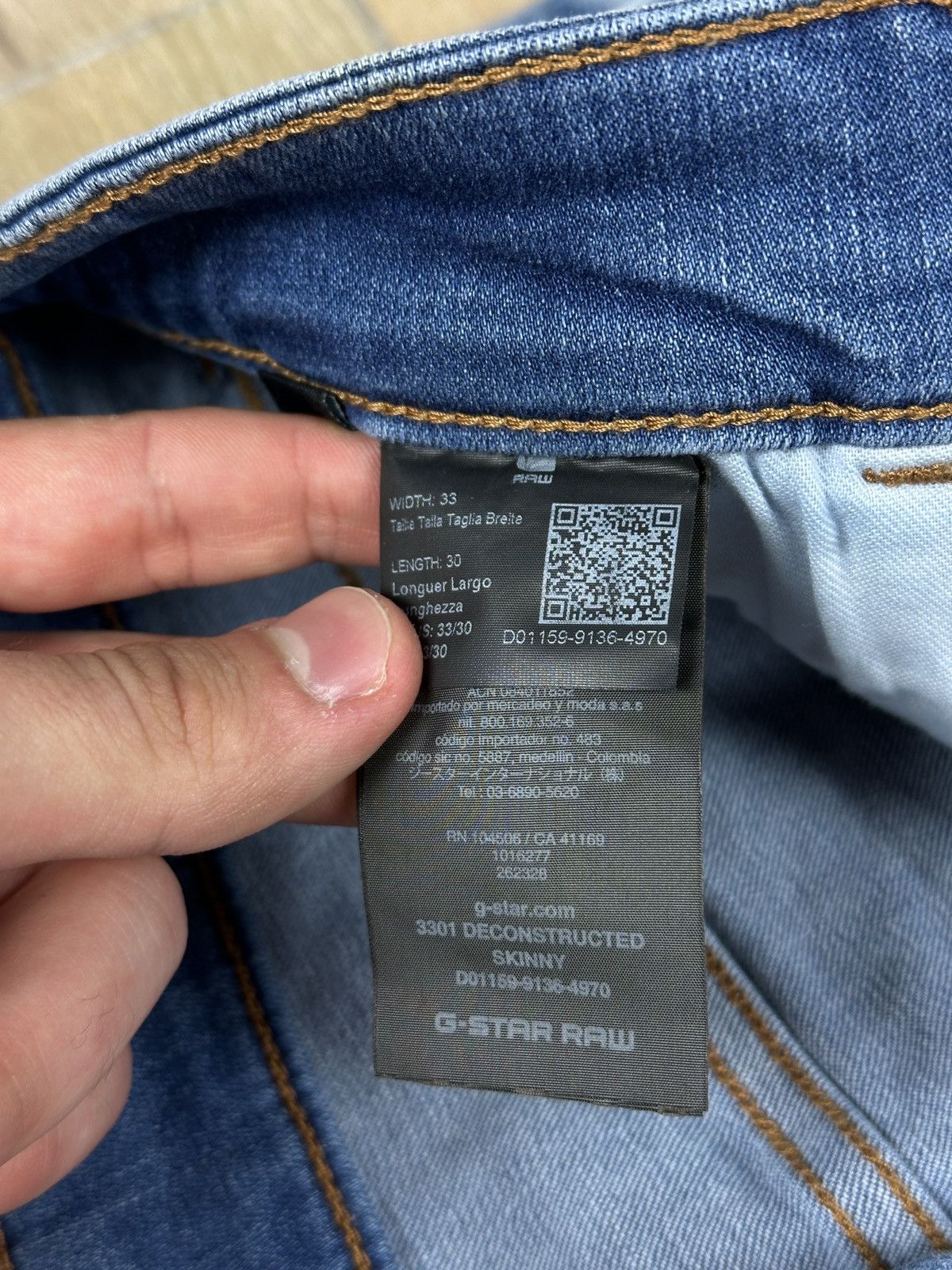 G-Star NEW🏷️ G-Star Raw 3301 Deconstructed Skinny Denim Jeans Size US 33 - 7 Thumbnail