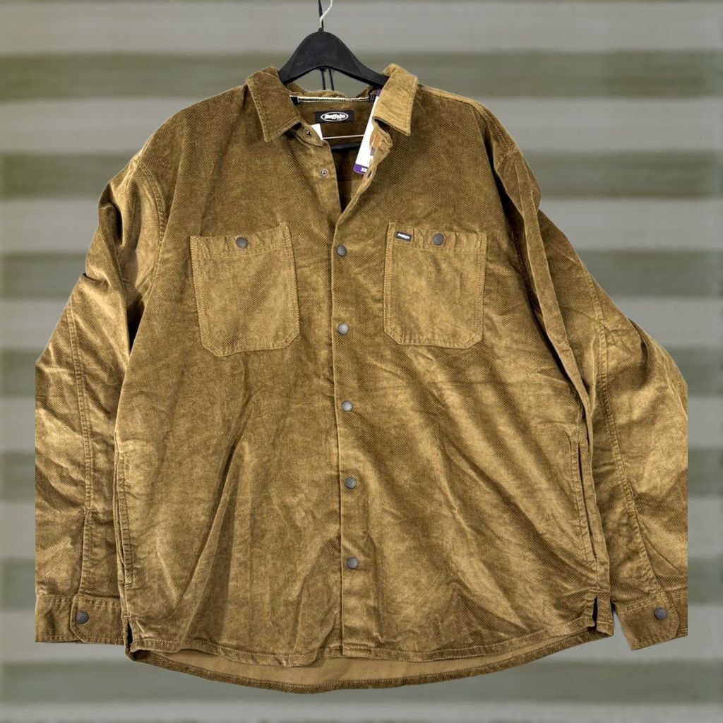 Vintage Buffalo Shirt Jacket Mens 2XL Brown Corduroy Snap Front Pockets Stretch NWT Size US XXL / EU 58 / 5 - 1 Thumbnail