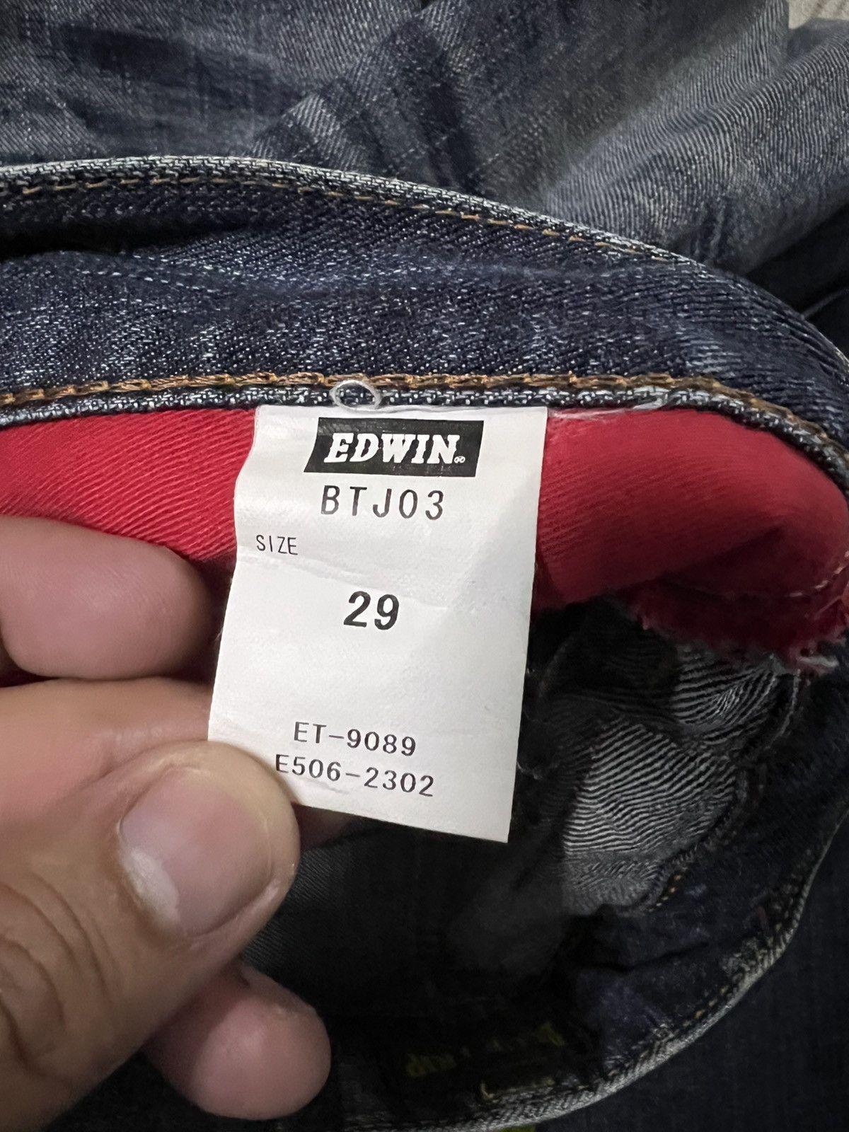 Edwin 💥Vintage Edwin Blue Trip Tokyo Japan Washed Jean Size US 31 - 20 Thumbnail