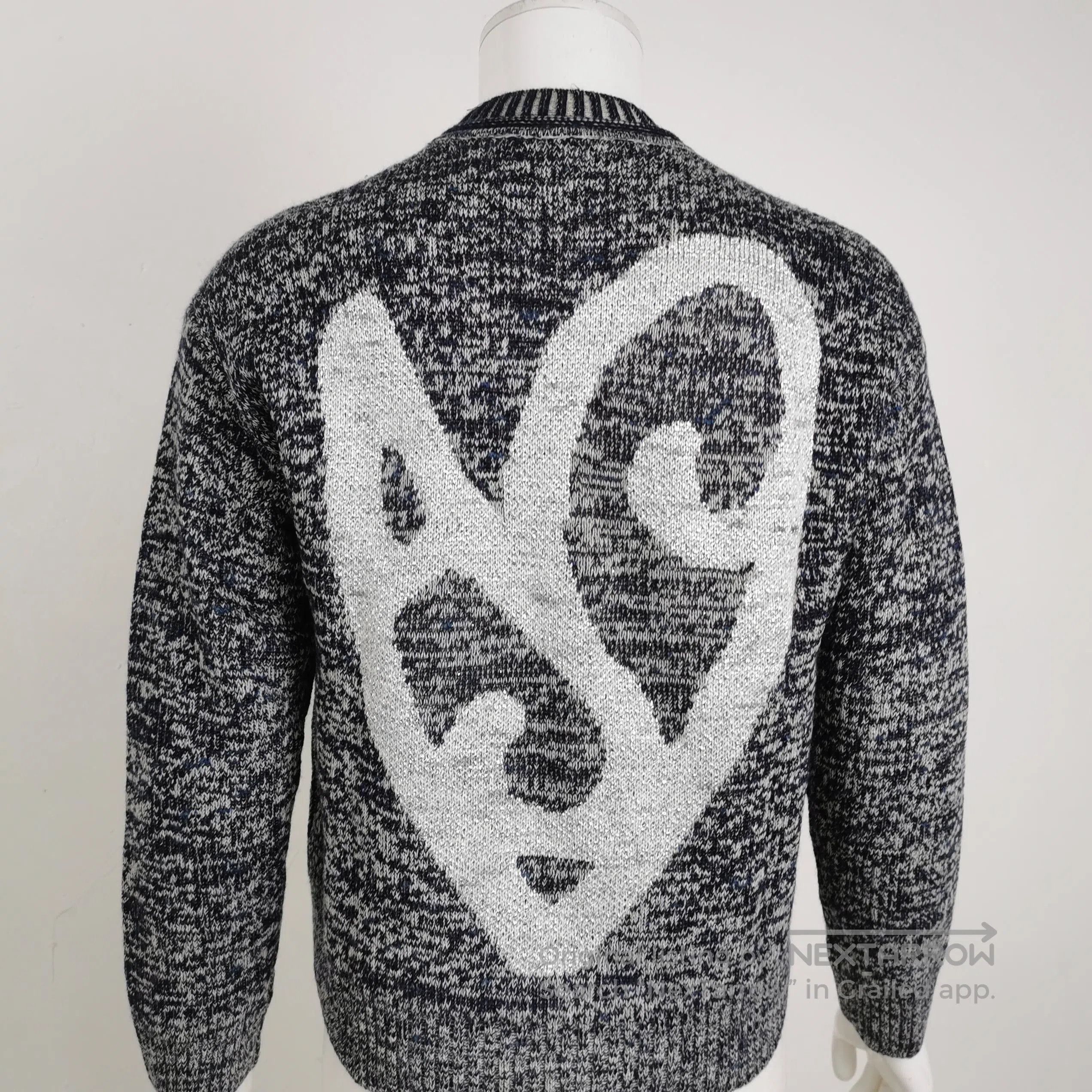 Acne Studios Acne Studios Purple Zigzag Turtleneck Sweater S. Size US XXS / EU 40 - 2 Thumbnail