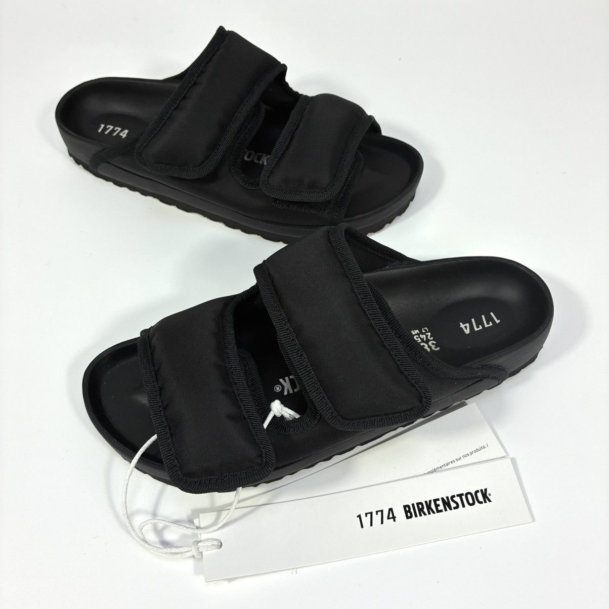 Birkenstock Birkenstock 1774 Arizona Cosny Nylon Sandals Black 38 7 NEW Size US 7 / IT 37 - 1 Thumbnail