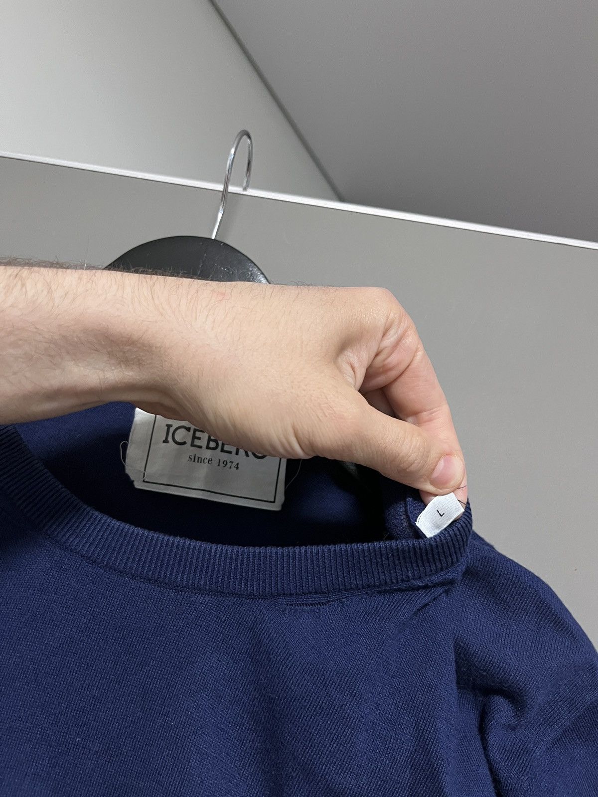 Iceberg Iceberg 1974 Wool Blue Sweater Size US L / EU 52-54 / 3 - 8 Thumbnail