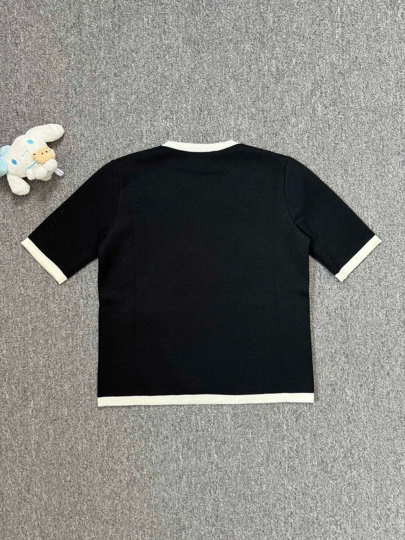 Gucci GucciBlack double G embroidered logo plain knitted short-sl Size US S / EU 44-46 / 1 - 5 Thumbnail