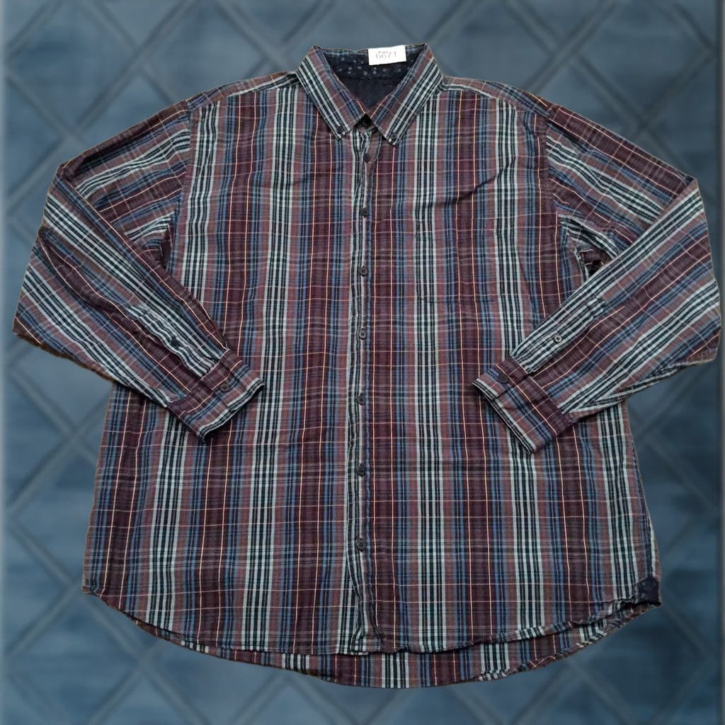 Old Navy Old Navy Shirt Mens XL Blue Purple Plaid Long Sleeve Button Up Size US XL / EU 56 / 4 - 1 Thumbnail