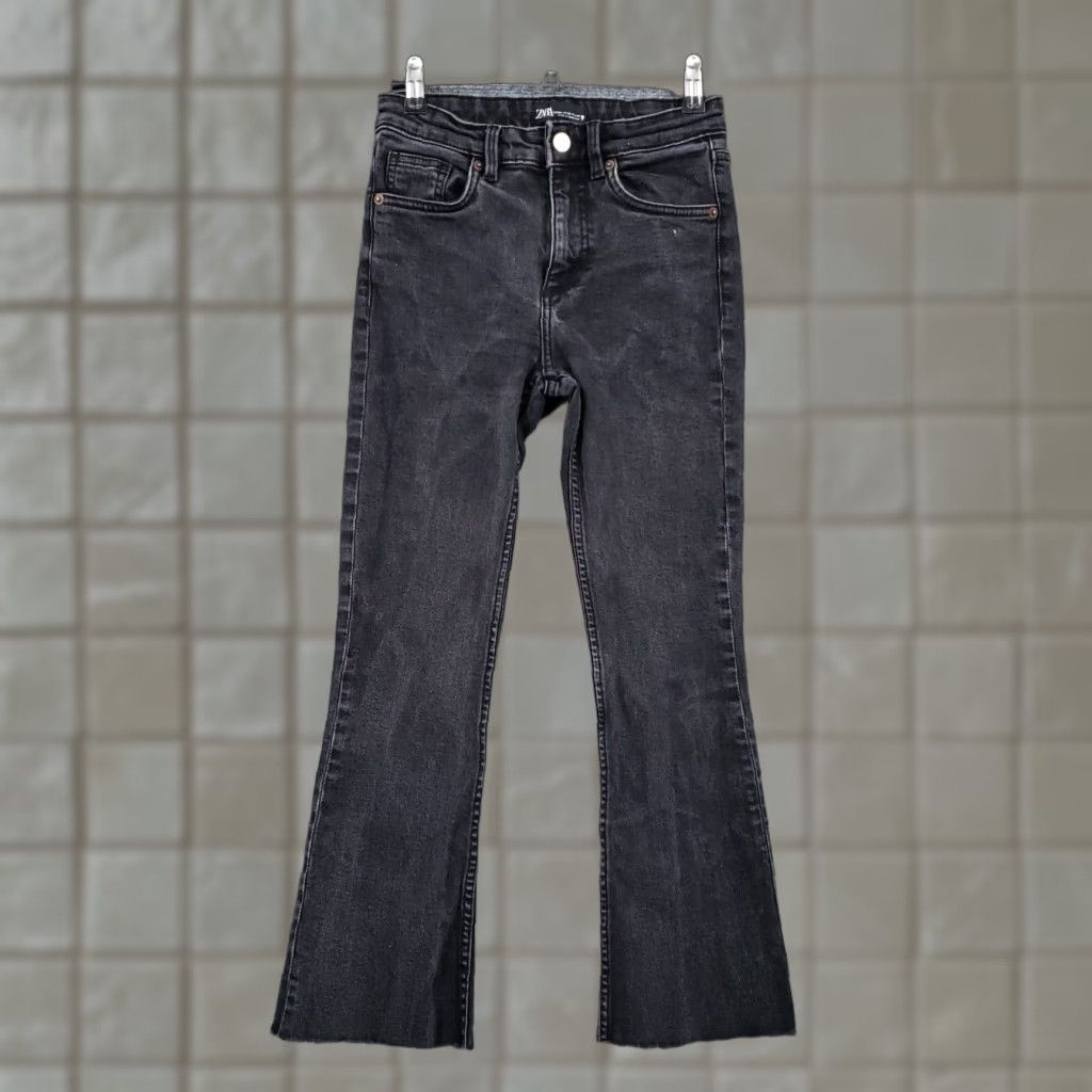 2（g+c）TWW denim ZARA NEW WOMAN HIGH-WAIST TRF WIDE-LEG JEANS CROSSOVER