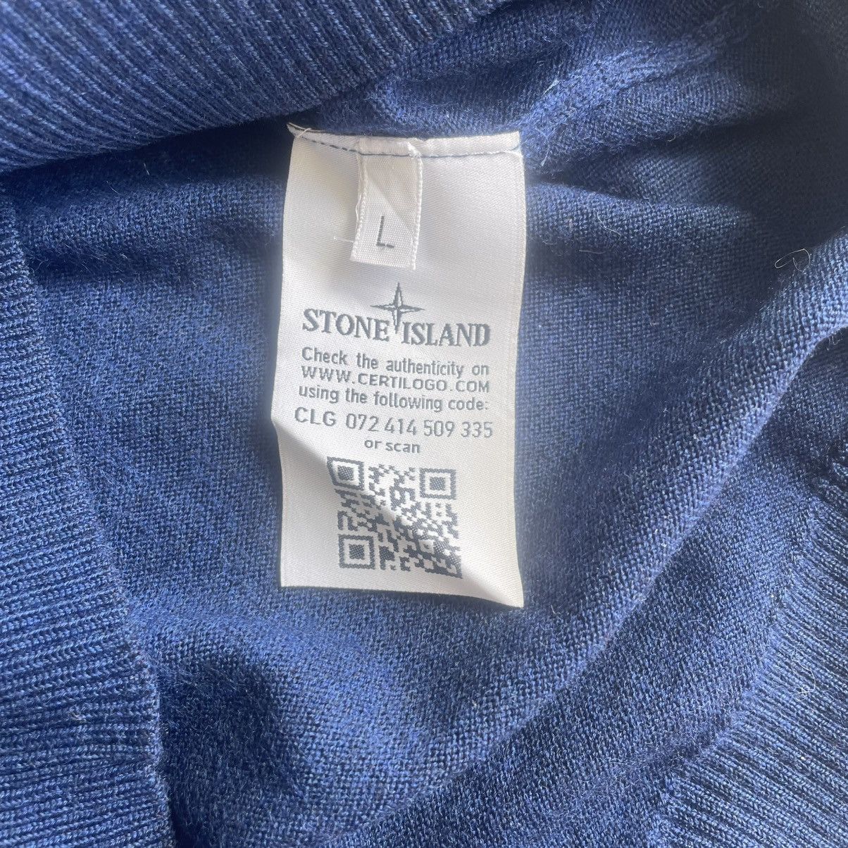 Stone Island × Vintage Stone Island Airbrush Wool Longsleeve Navy Blue L Sweatshirt Size US L / EU 52-54 / 3 - 12 Thumbnail