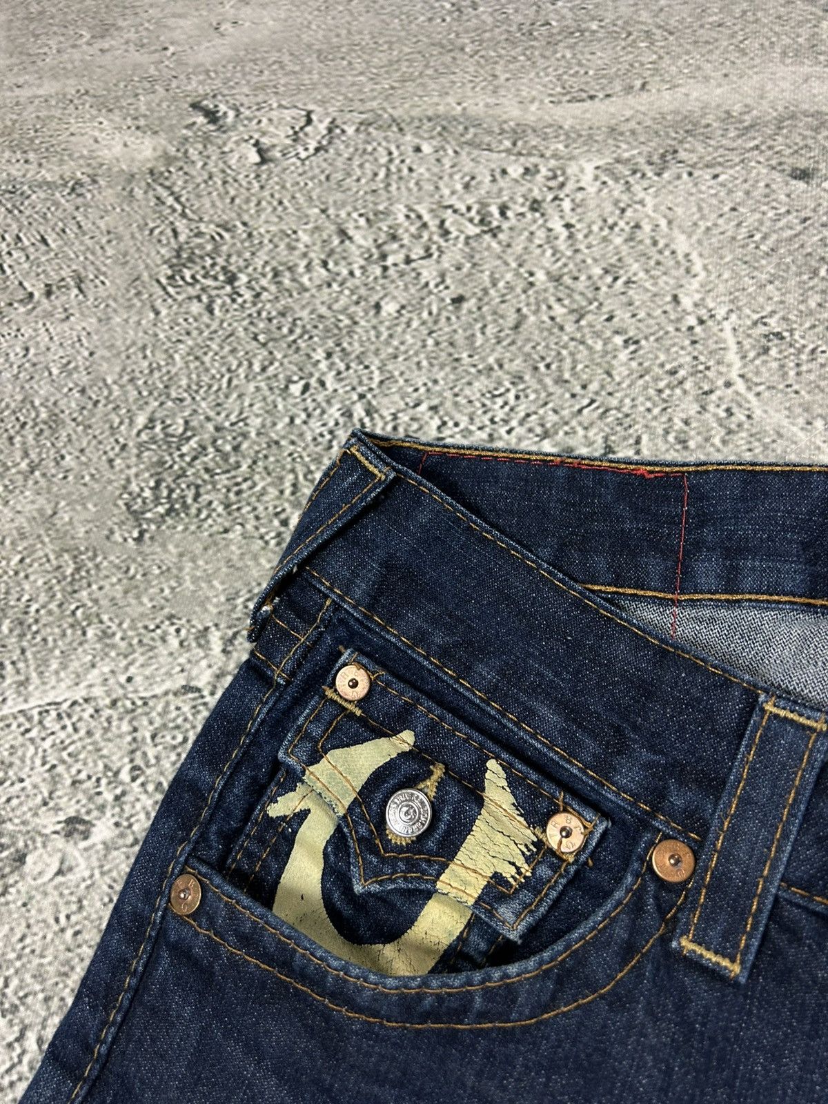 True Religion True Religion jeans bootcut navy blue painted horseshoe Y2K Size US 34 / EU 50 - 7 Thumbnail