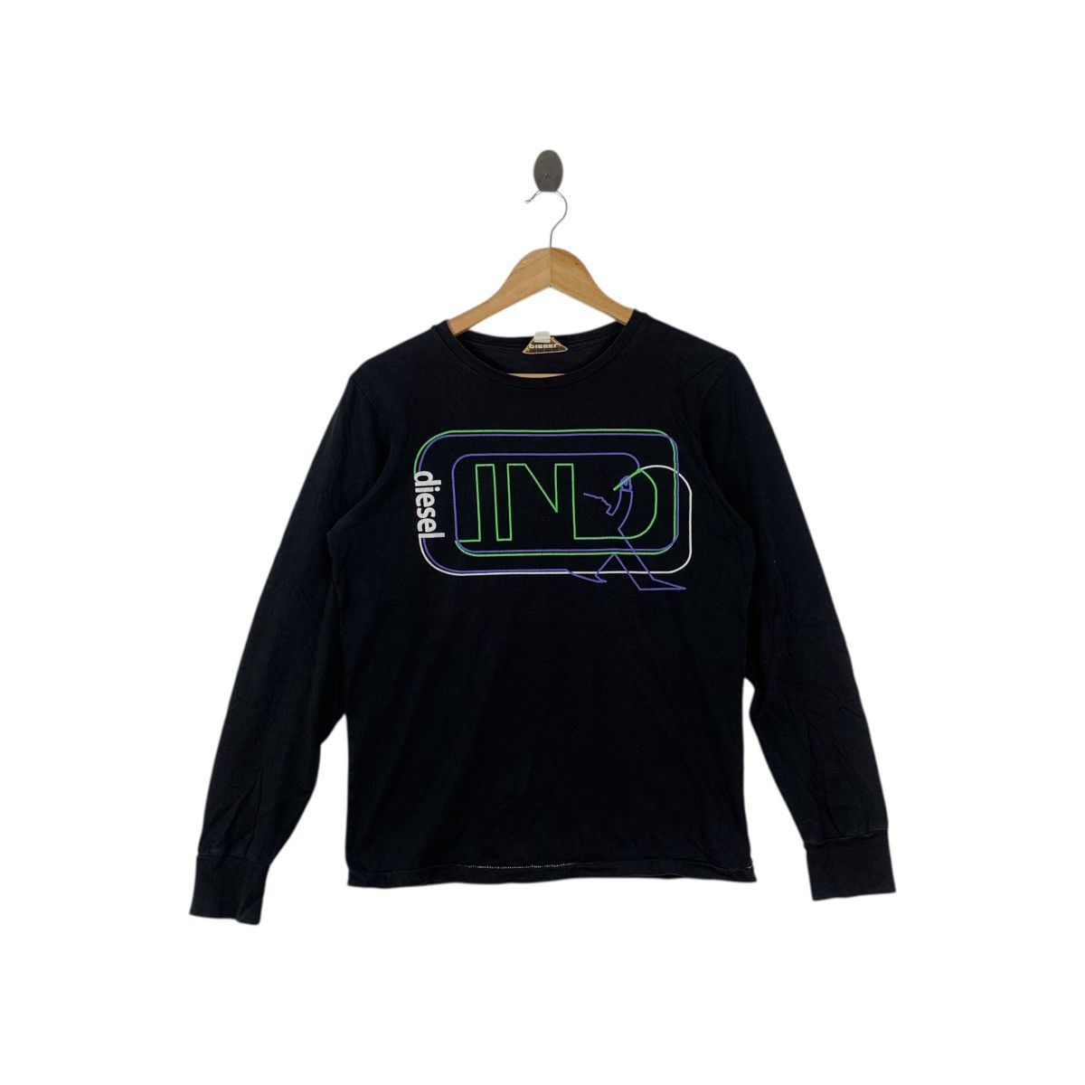 Diesel Vintage DIESEL ITALY Artwork Box Logo City Tee Shirt Top Size S / US 4 / IT 40 - 1 Thumbnail