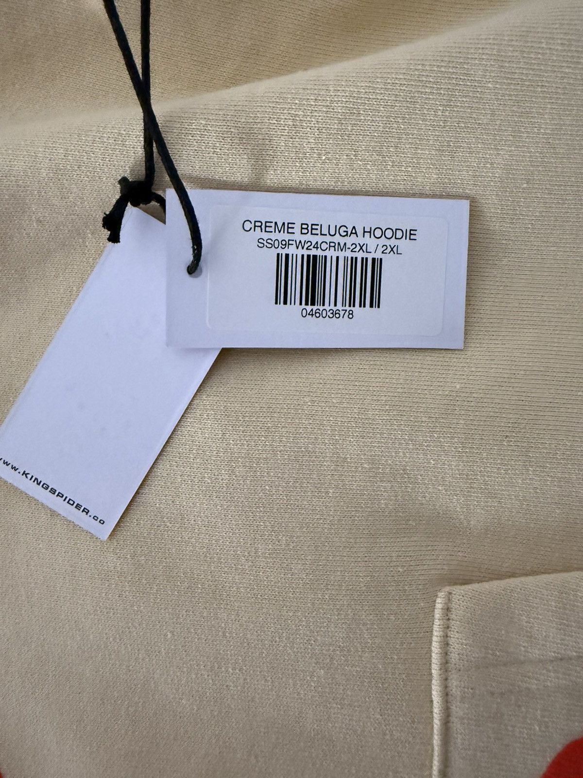 Sp5der Sp5der Creme Beluga Hoodie Size XXL Size US XXL / EU 58 / 5 - 6 Thumbnail