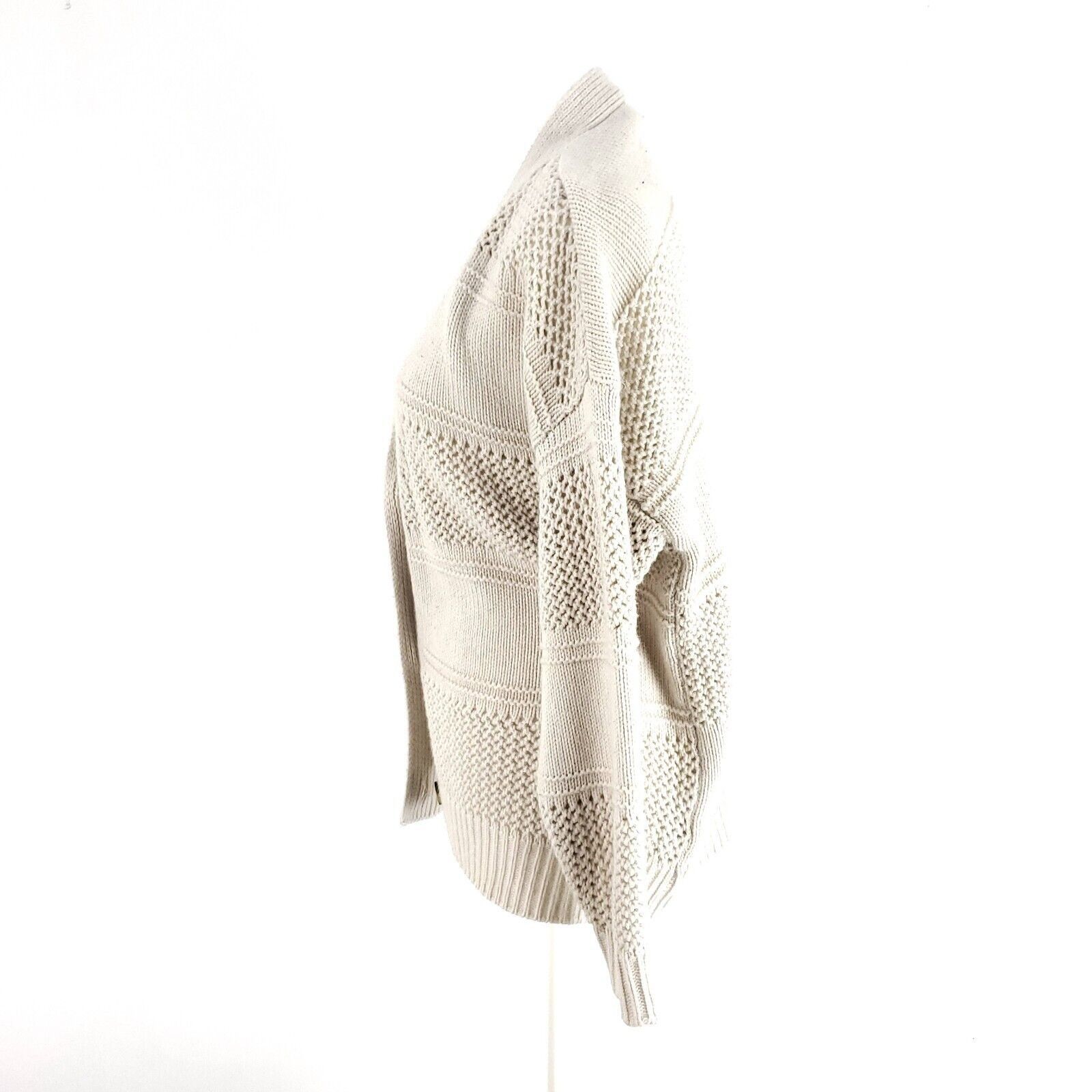 Forever 21 Forever 21 Small Cream Acrylic Cardigan Sweater Long Sleeve Size S / US 4 / IT 40 - 3 Thumbnail