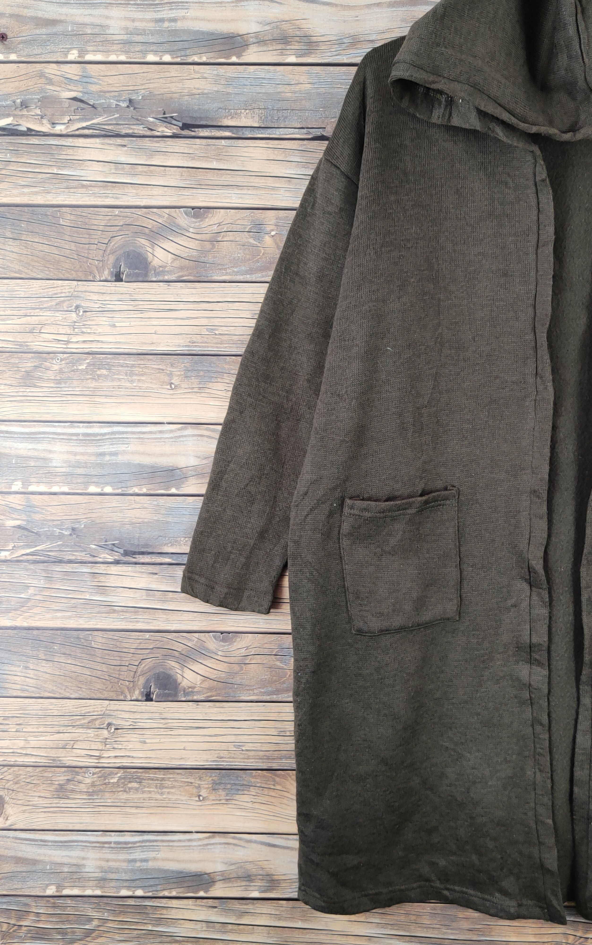 Homespun Knitwear × Japanese Brand Designer 🔥Citrine Chakra Olive Knitwear Hoodie Cardigan Size M / US 6-8 / IT 42-44 - 3 Thumbnail
